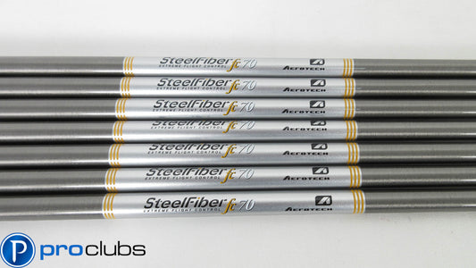 7pc NEW AEROTECH STEELFIBER fc 70 F4 STIFF FLEX IRON SHAFTS .370 TIP (373140)