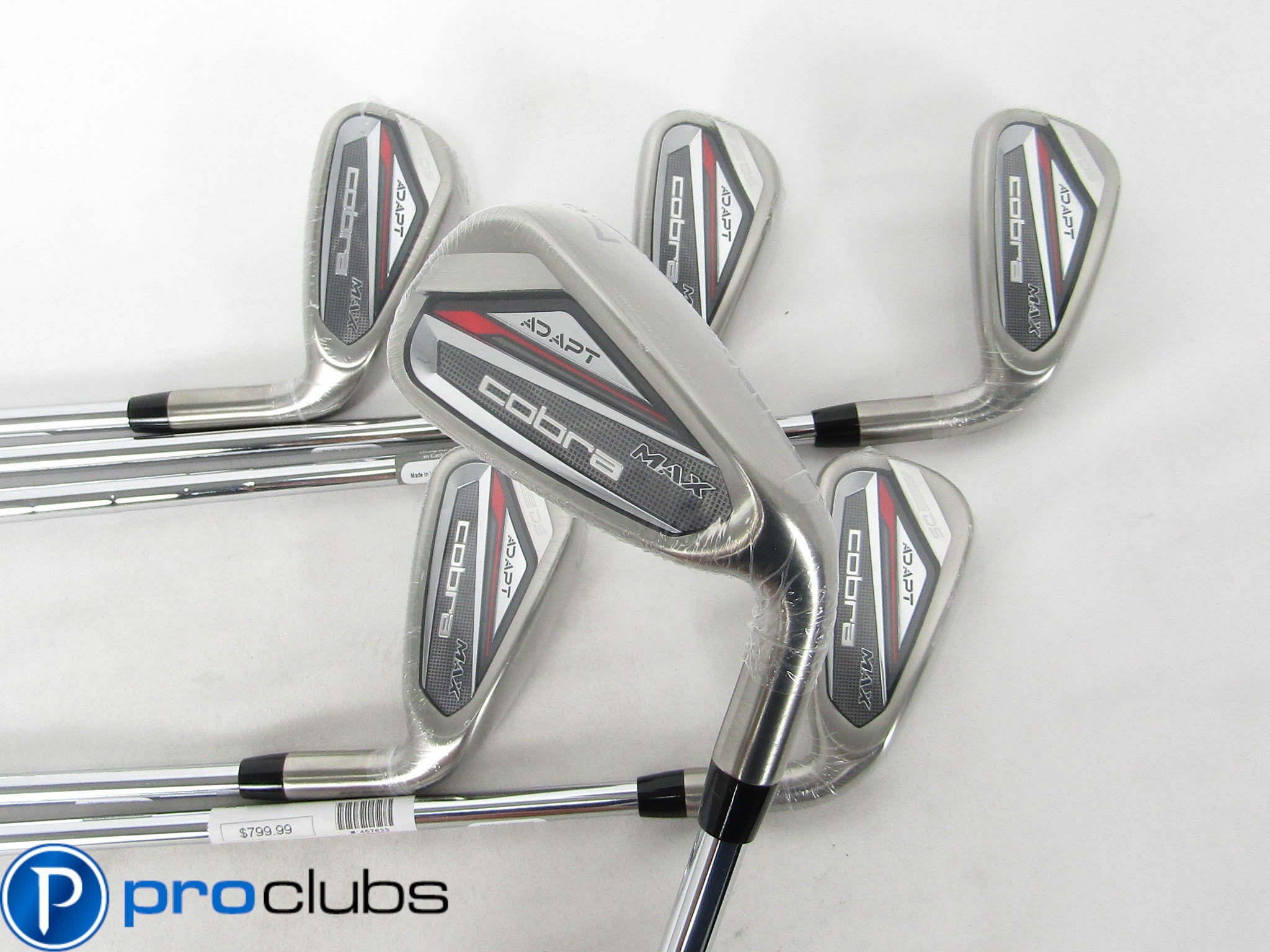 NEW COBRA DS ADAPT MAX IRONS 5-PW STEEL KBS TOUR LITE REGULAR FLEX #457623