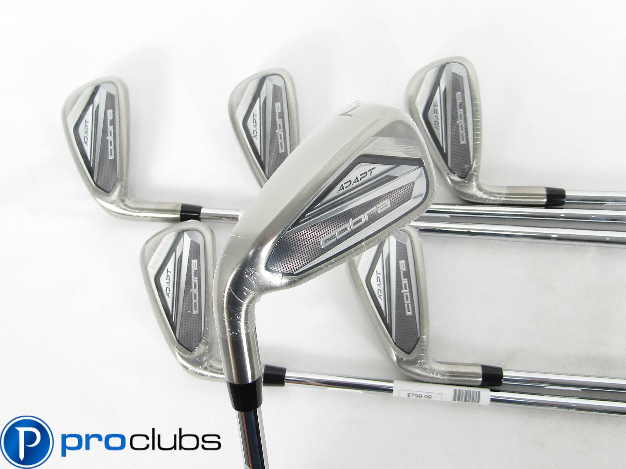 NEW Left Handed COBRA DS ADAPT IRONS 5-PW STEEL KBS TOUR LITE STIFF FLEX #457622