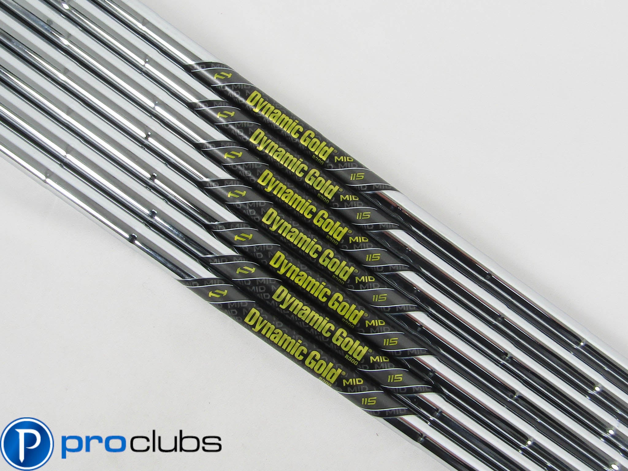 NEW TRUE TEMPER DYNAMIC GOLD MID R300 REGULAR FLEX STEEL IRON SHAFTS 4-PW 438492