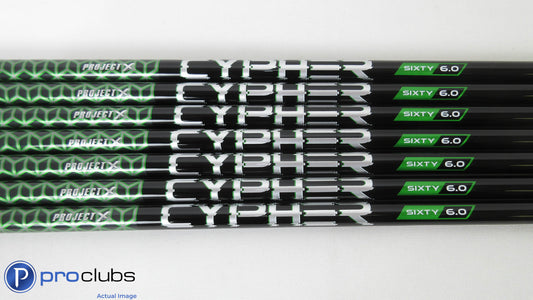 (7) NEW PROJECT X CYPHER SIXTY 60 6.0 STIFF FLEX GRAPHITE IRON SHAFTS .370