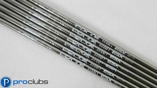 7pc NEW UST MAMIYA RECOIL ESX 480 F4 STIFF FLEX GRAPHITE IRON SHAFTS .370 393782