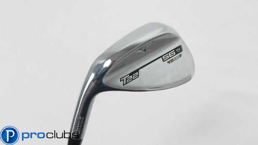 Mint! LEFT HANDED MIZUNO T22 CHROME (S-GRIND 14*) 56* WEDGE STEEL STIFF #377343