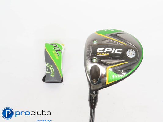 Left Handed Callaway Epic Flash 15* 3 Wood w/HC - Even Flow 65g Stiff #419713