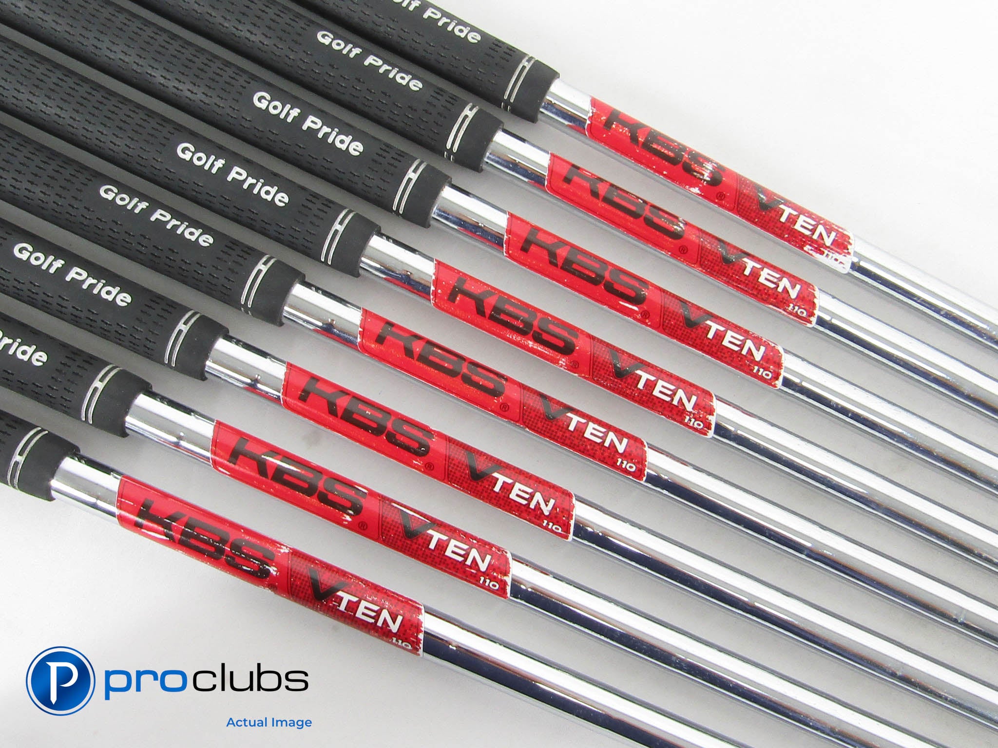 Tour Issue KBS TOUR V TEN V10 Regular Flex Iron Shafts (4-PW, W) .355" 461067