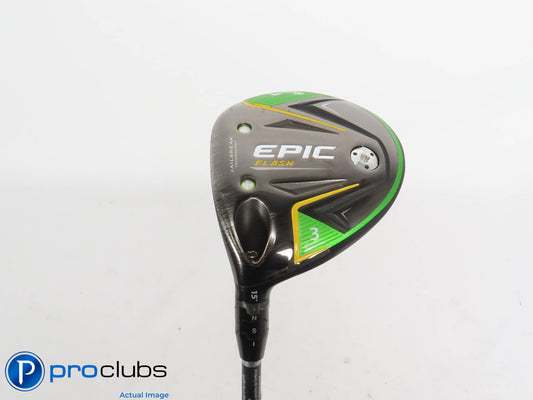 Left Handed Callaway Epic Flash 15* 3 WOOD -EvenFlow 65g 5.5 Regular Flex 419711