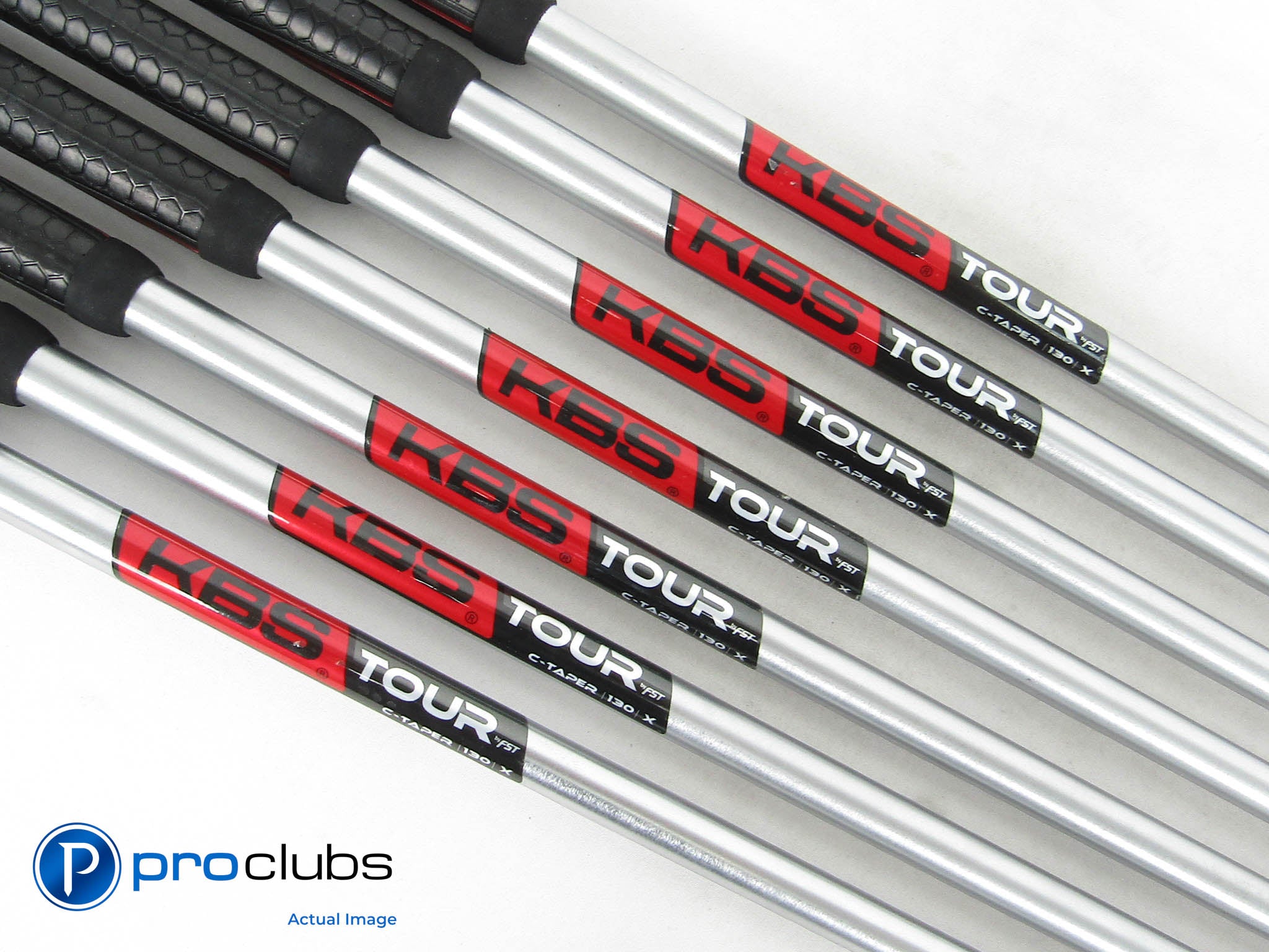 KBS Tour C-Taper 130 X-flex Steel Iron Shafts (5-PW, W) .370" Tip #458715