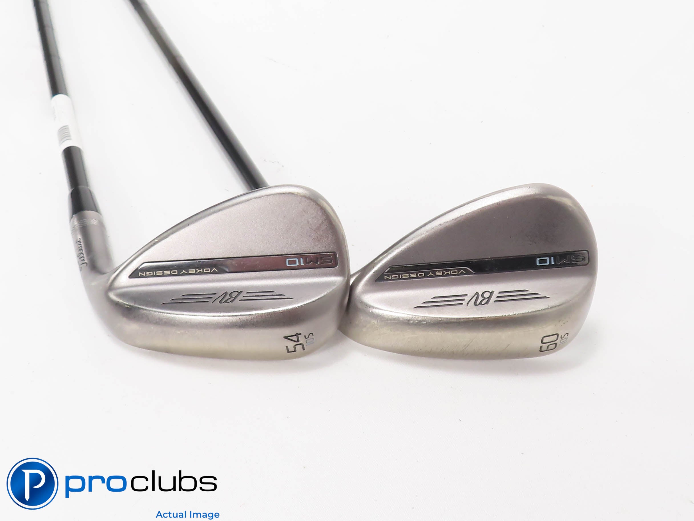 2pc Titleist Vokey SM10 Nickel 54*,60* WEDGE SET - S400 Stiff Flex +1/2" 462193