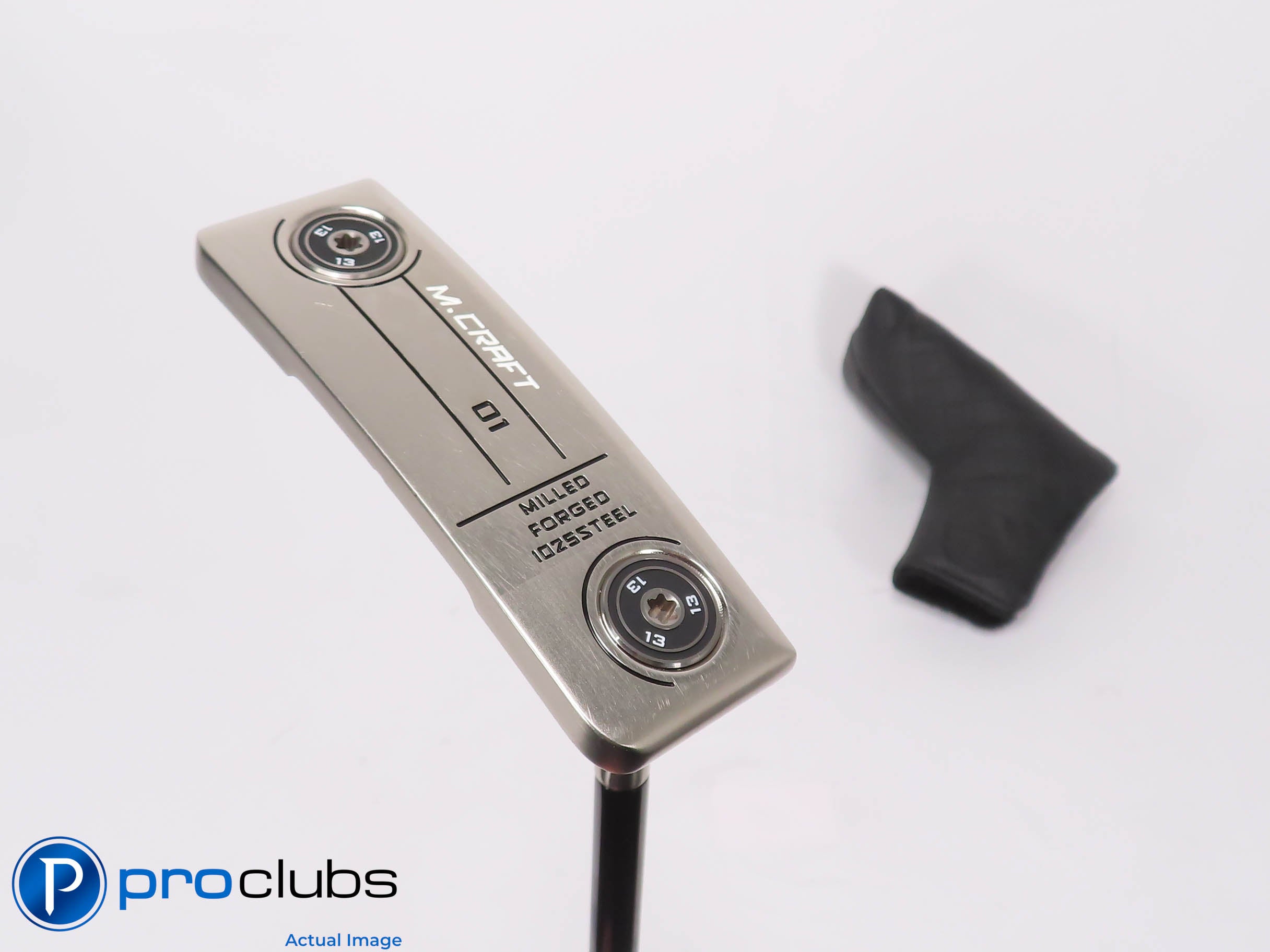 Mint! Mizuno M-CRAFT 01 Milled 34" Chrome Putter w/Cover #462614