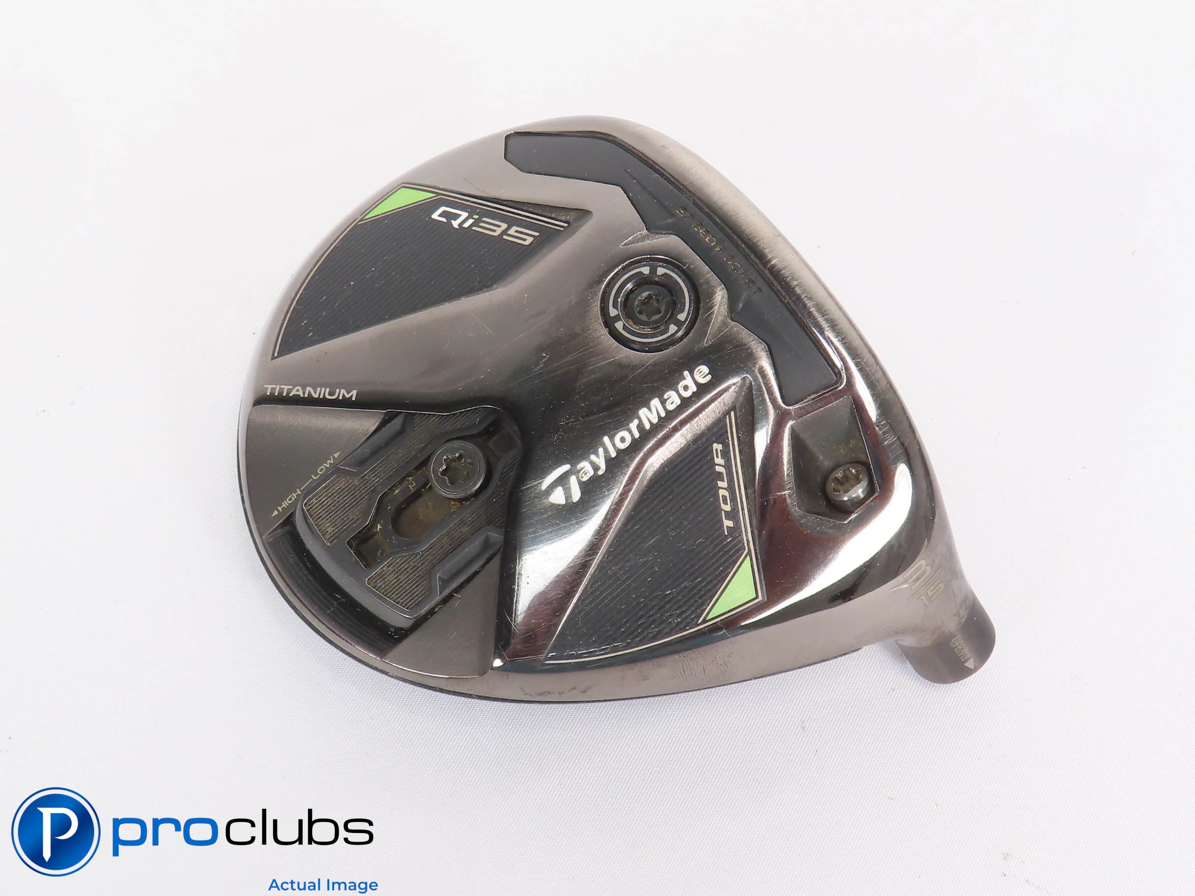 Nice TaylorMade Qi35 Tour Titanium 15* 3 Wood HEAD ONLY 459734