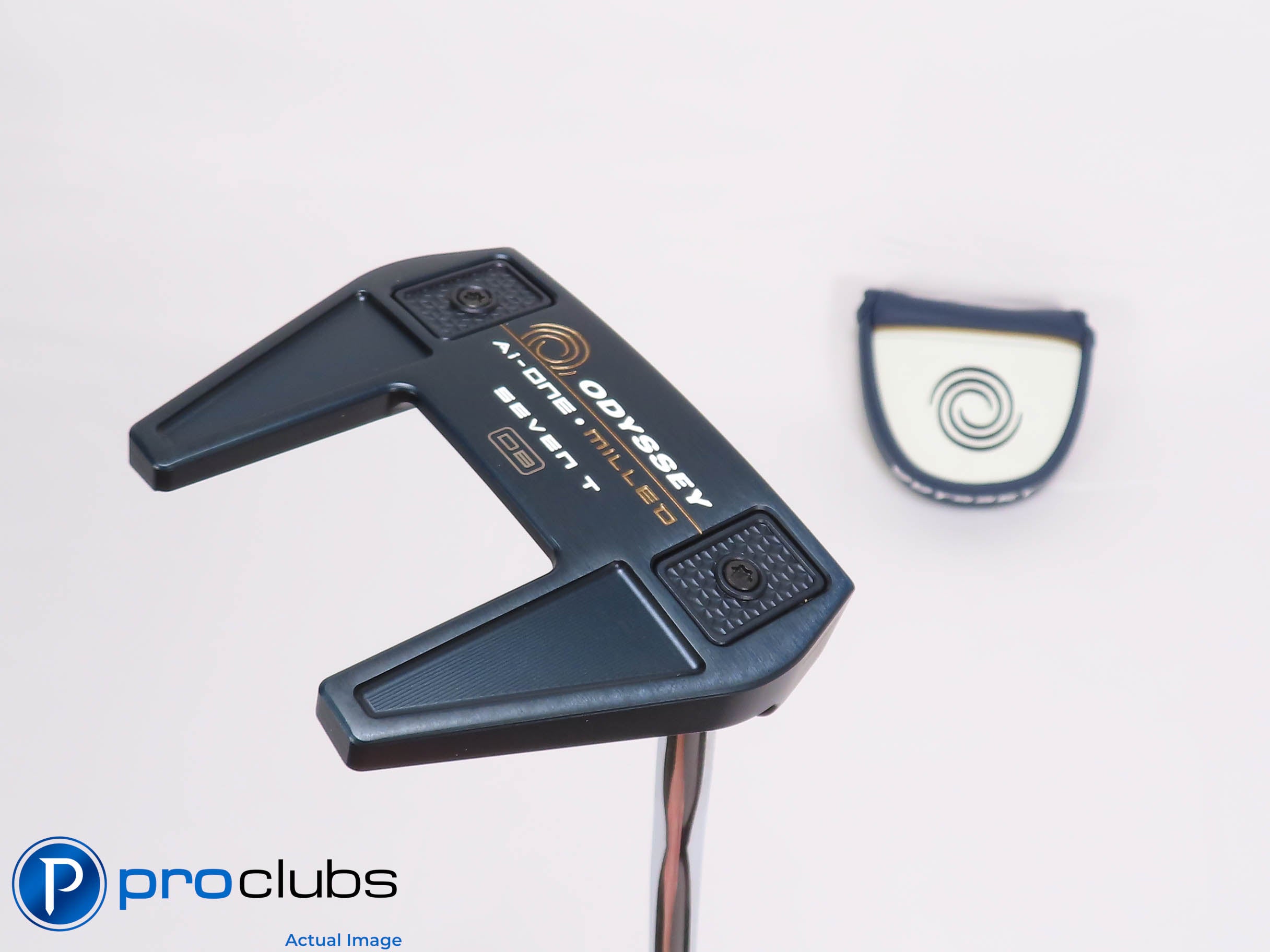 Mint Odyssey Ai-ONE Milled SEVEN T Double Bend 35" PUTTER w/Cover - SL90 460100