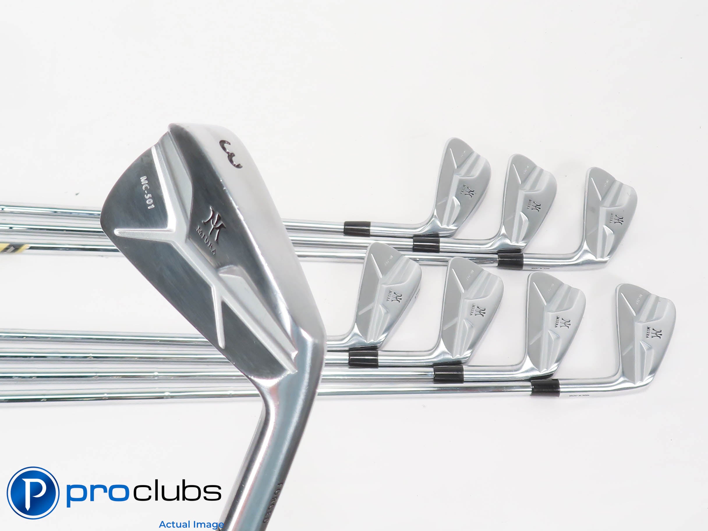 Nice MIURA MC-501 3-PW IRON SET - DG Tour Issue S400 Stiff Flex Steel +2" 459687