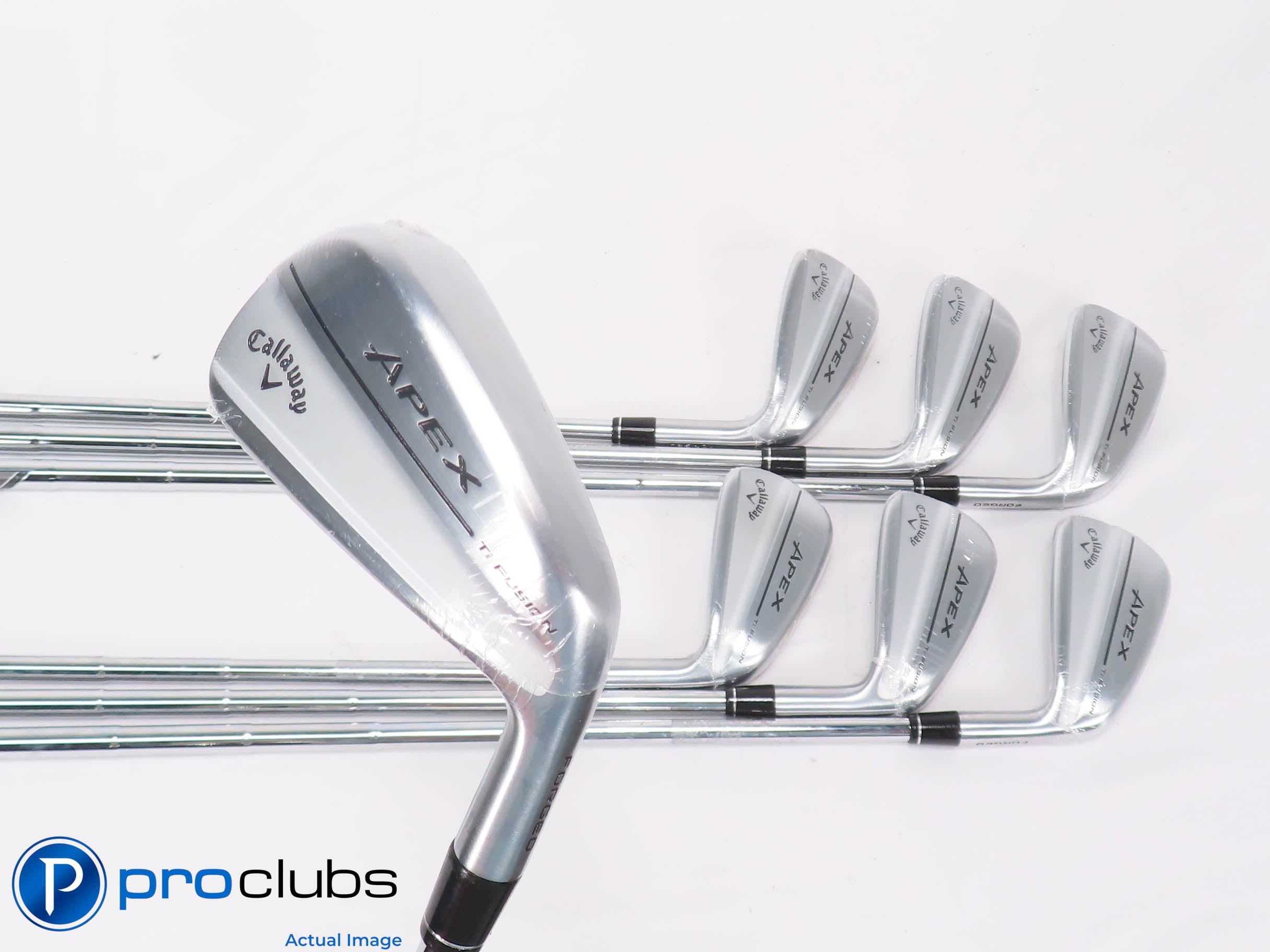 NEW Callaway APEX TI FUSION Plated 5-PW,GW IRON SET -DG MID115 Stiff Flex 459800