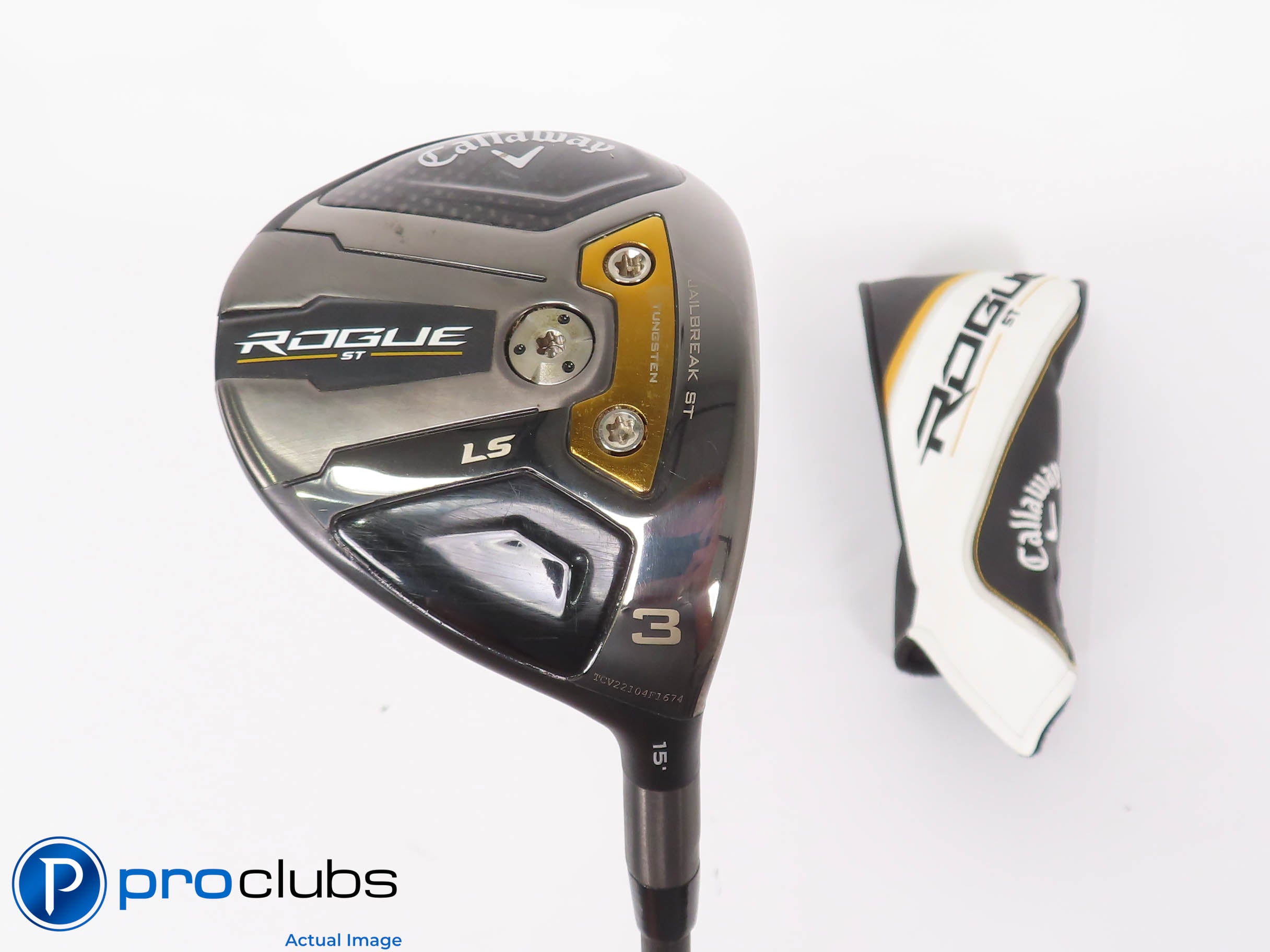 Tour Issue! Callaway ROGUE ST LS 15* 3 Wood TPT 17 Stiff Flex Shaft #460295