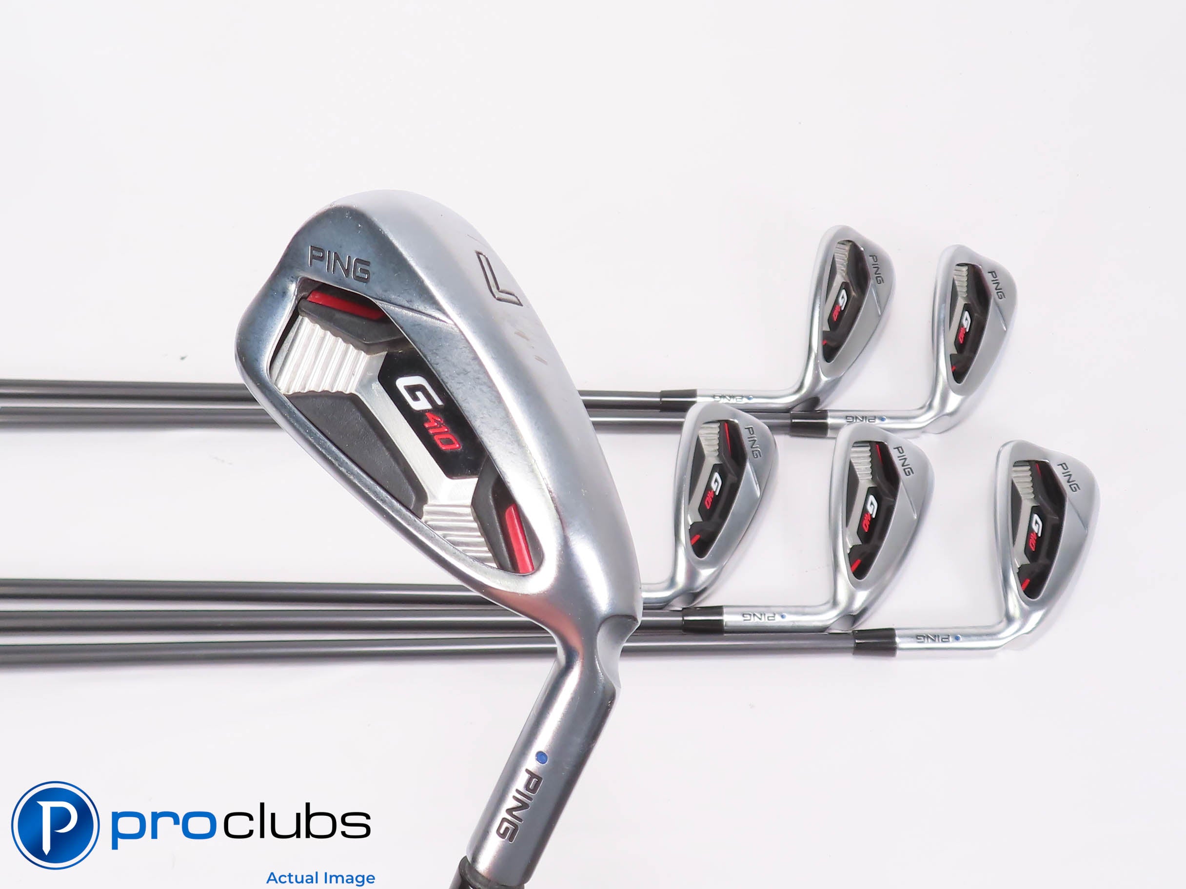 Ping G410 5-PW,UW,SW IRON SET Blue Dot -TFC 80 Senior Flex Graphite -1/2" 459650