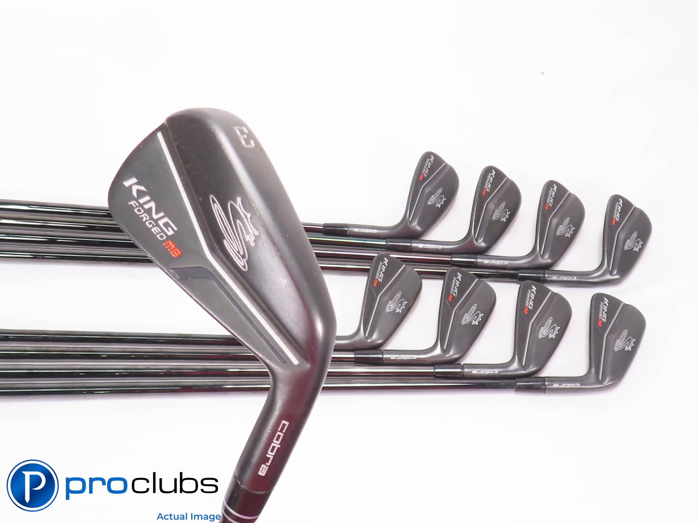 Cobra KING Forged MB Black Irons 3-PW,GW Steel KBS $Taper Black Stiff #458166