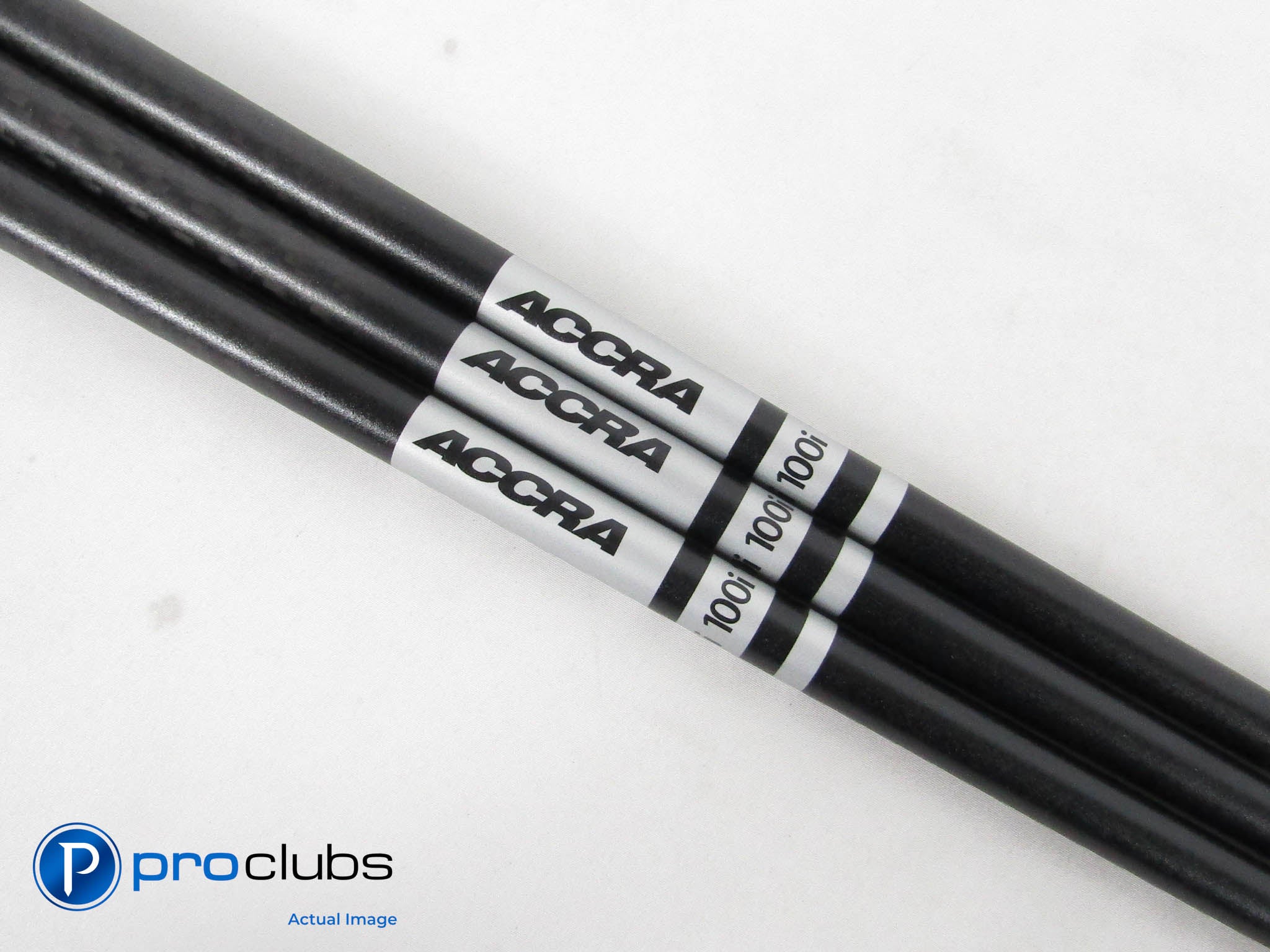 New! 3pc ACCRA iSERIES TOUR-100i Stiff Flex Graphite Iron Shaft Set .370" 459181