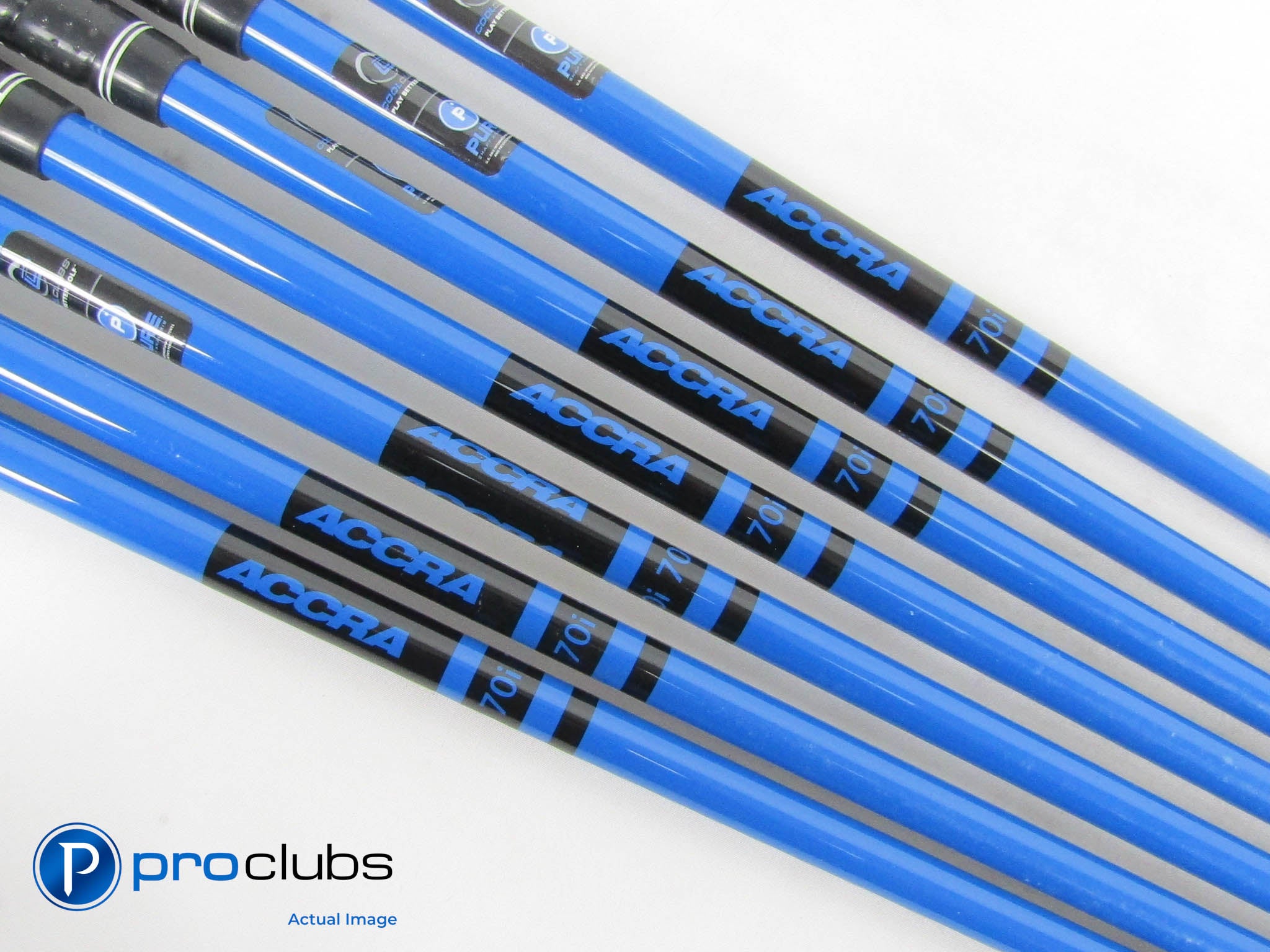 7pc Custom ACCRA iSERIES 70i Regular Flex Graphite Iron Shaft Set .355" #458315
