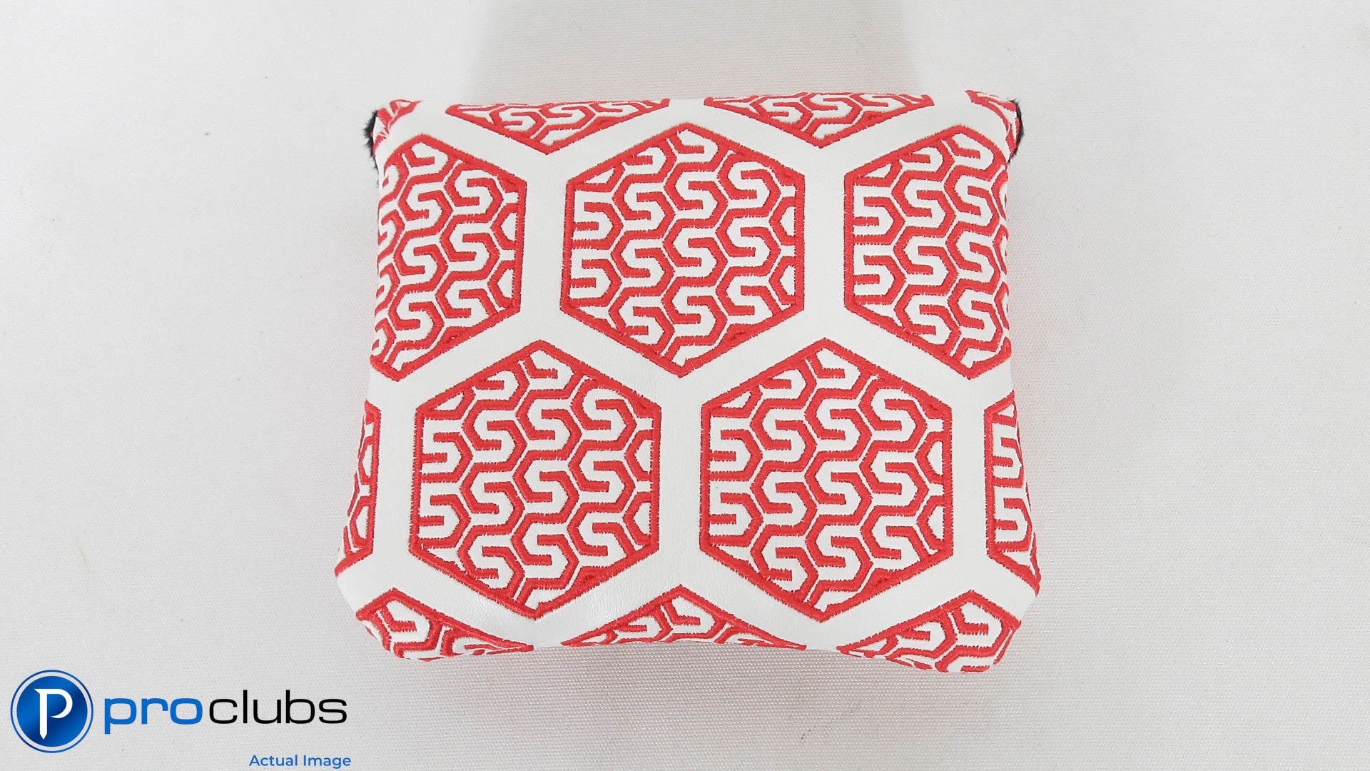 NEW BETTINARDI CHAIN HEX RED / WHITE MALLET PUTTER HEADCOVER #344319