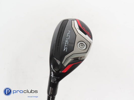 Left Handed TaylorMade Stealth Plus+ 19.5* 3 Hybrid HZRDUS 80g Stiff Flex 371170