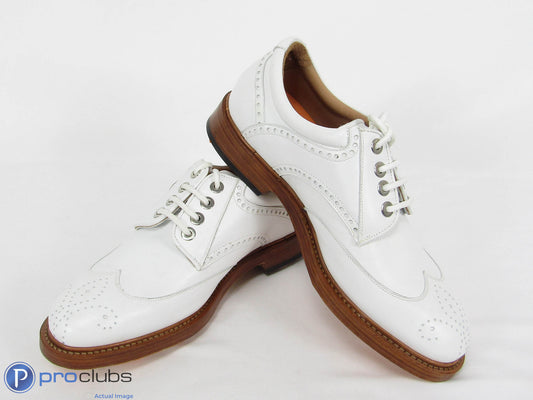 New! Royal Allbartross Men's "The Captain" White Golf Shoes Size 8 - 420818