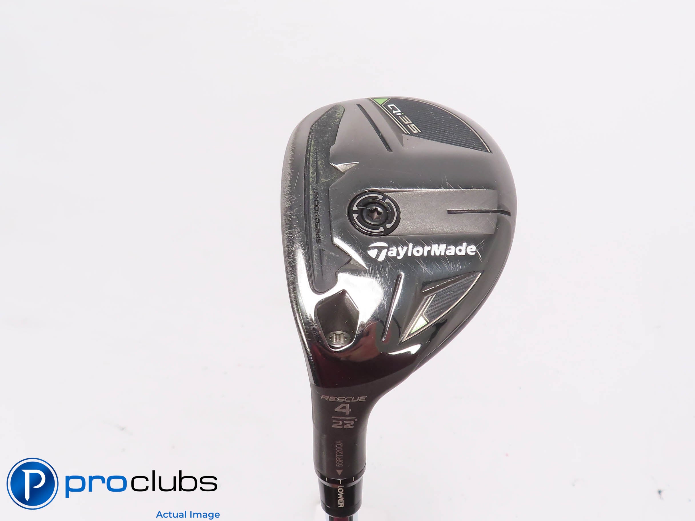 Nice Left Handed TaylorMade Qi35 22* 4 HYBRID - DG X100 X-Flex Steel 463380