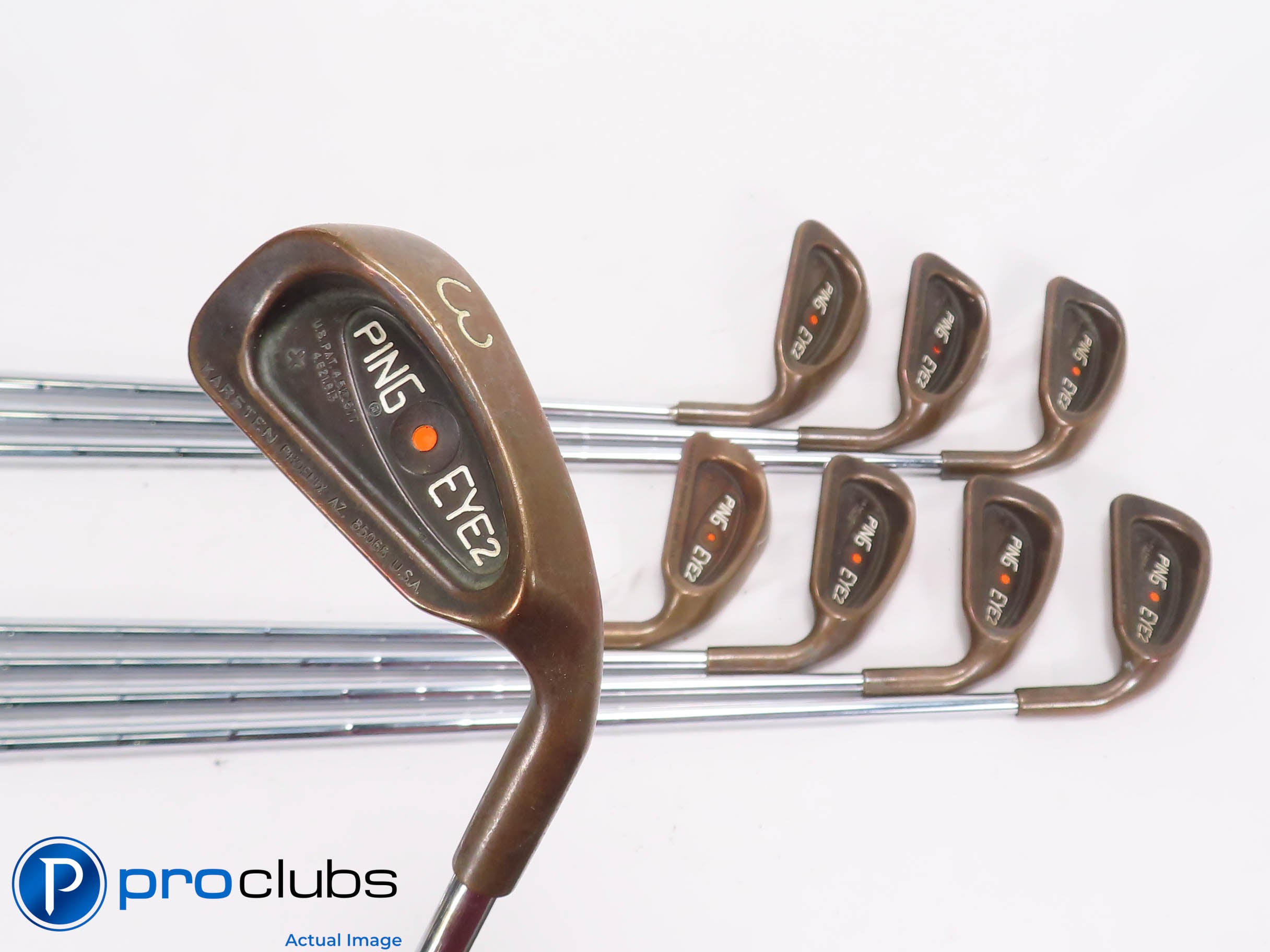 Nice Ping EYE2 BeCu 3-PW IRON SET Orange Dot - Ping KT Stiff Flex Steel 463724