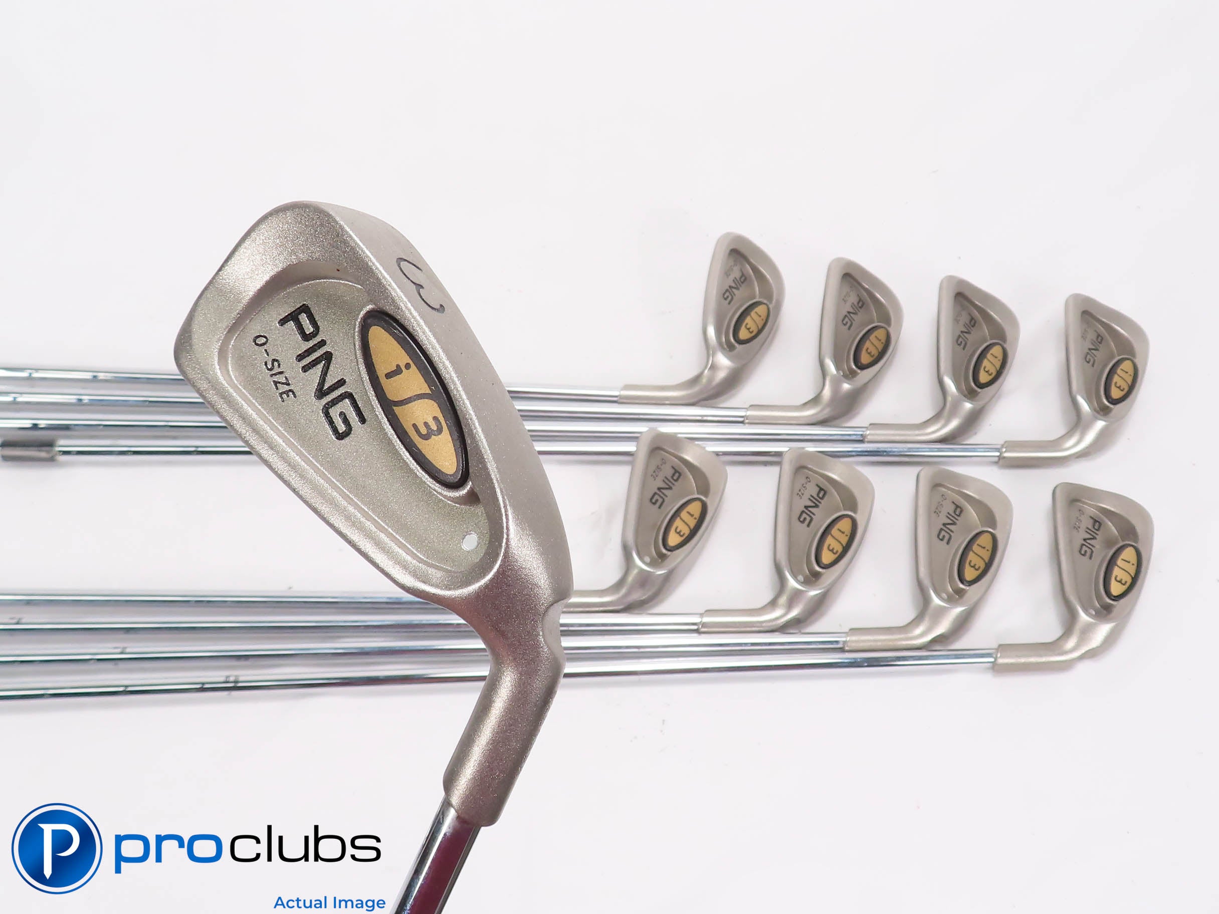 Ping i3 O-Size 3-PW,SW IRON SET White Dot - JZ Regular Flex Steel +3/4" 463434