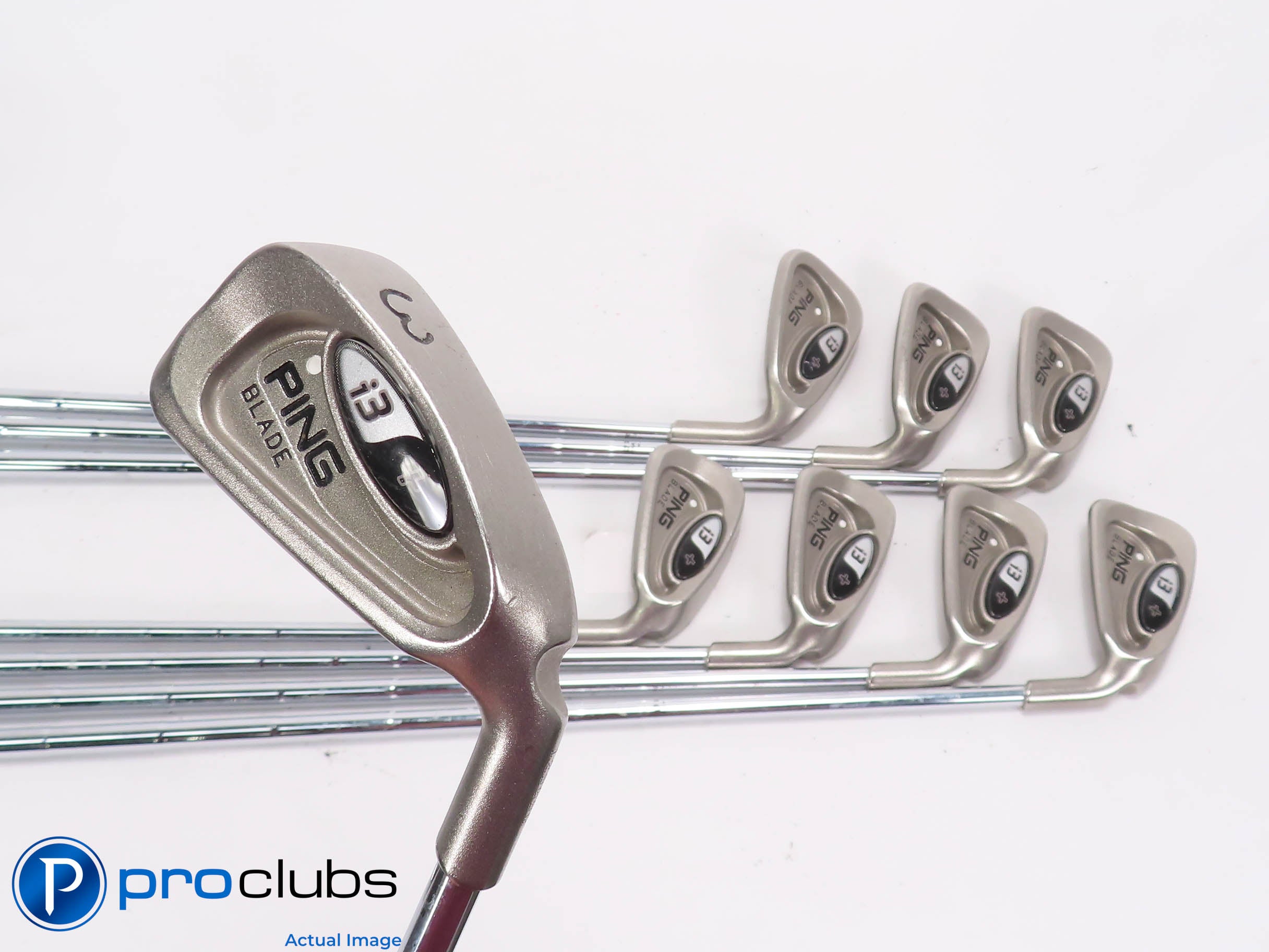 Ping i3+ Blade White Dot Irons 3-PW Steel Stiff +1/2" #463727