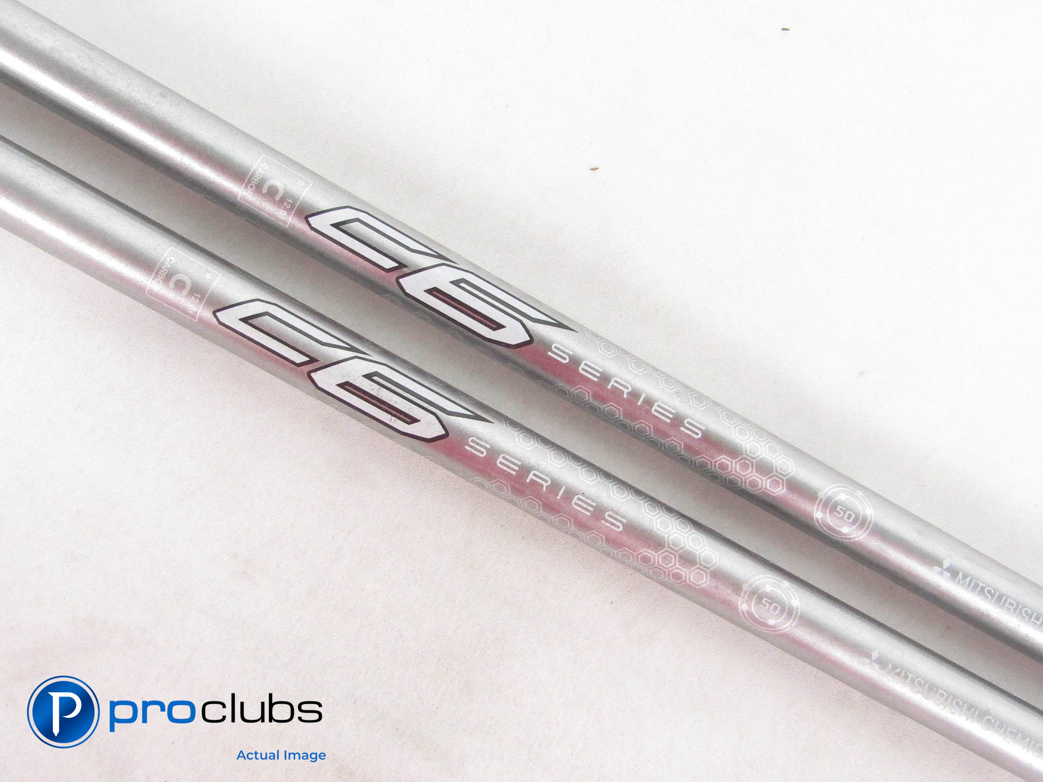 2pc Mitsubishi C6 Black 50 Ladies Flex Iron Shaft Set .370" Tip #463394