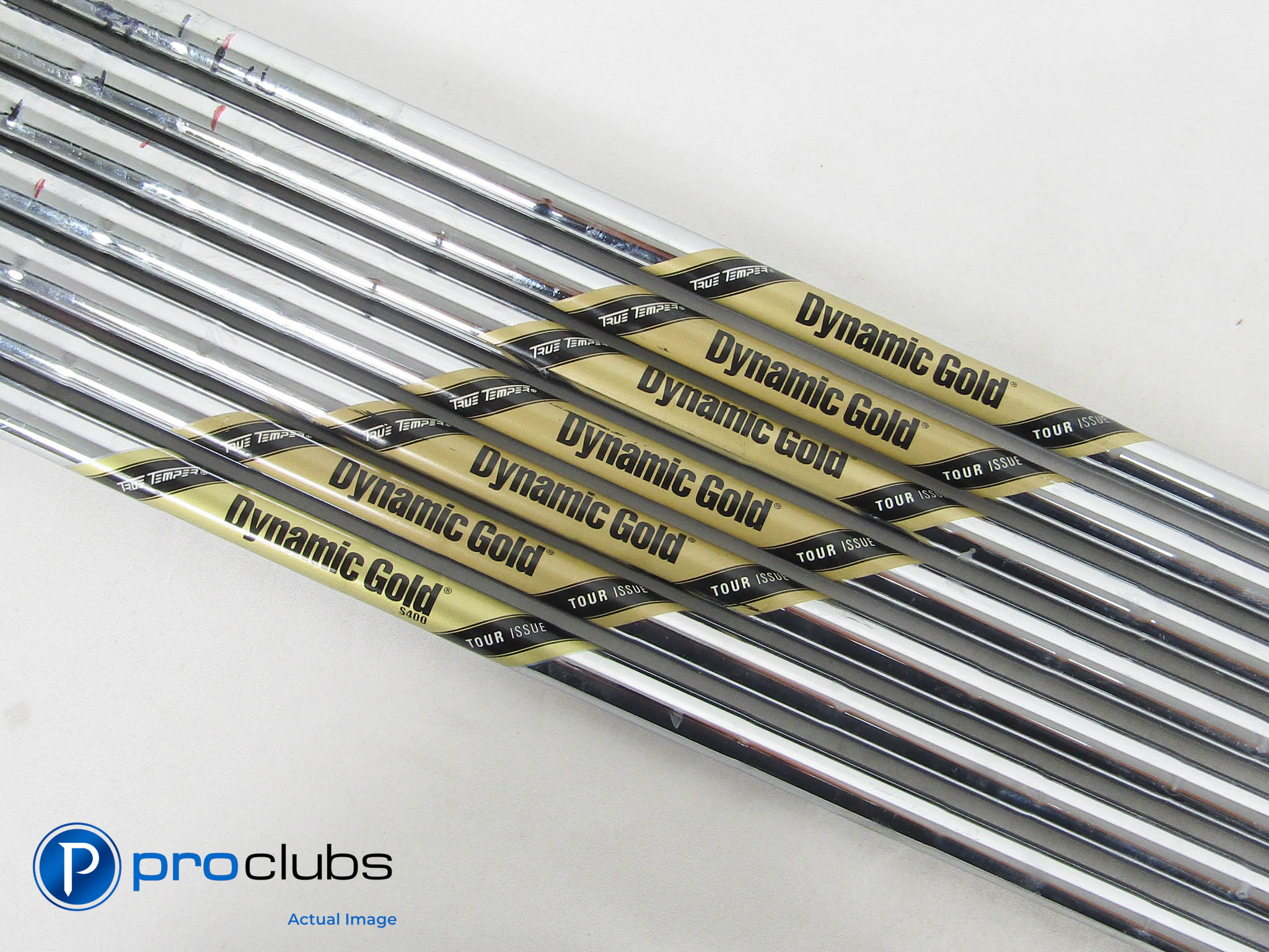Dynamic Gold TOUR ISSUE S400 Stiff Flex Iron Shafts 4-PW .355" Taper #463635