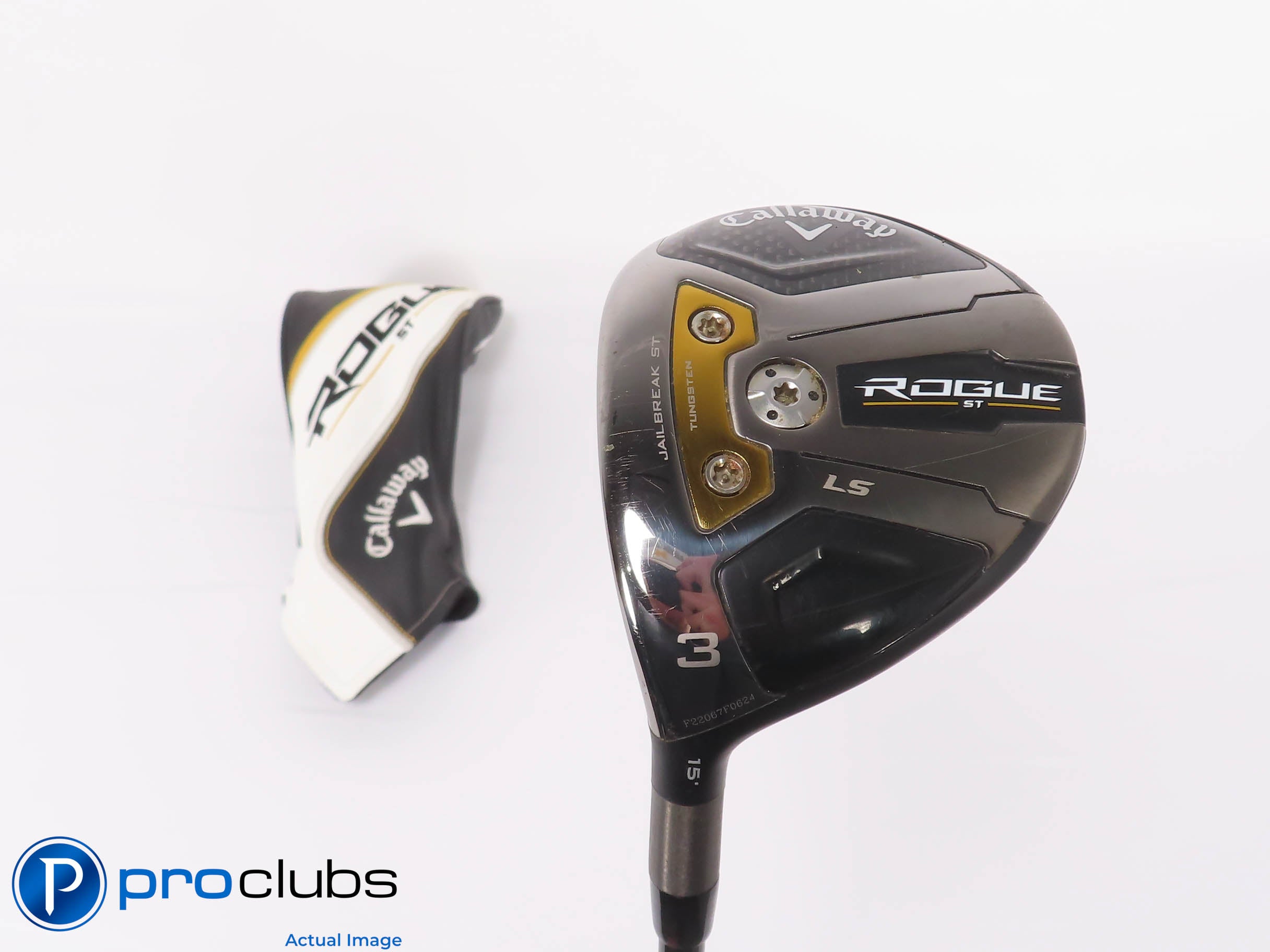 Left Handed Callaway ROGUE ST LS 15* 3 Wood w/HC - Tensei White Stiff - 464090