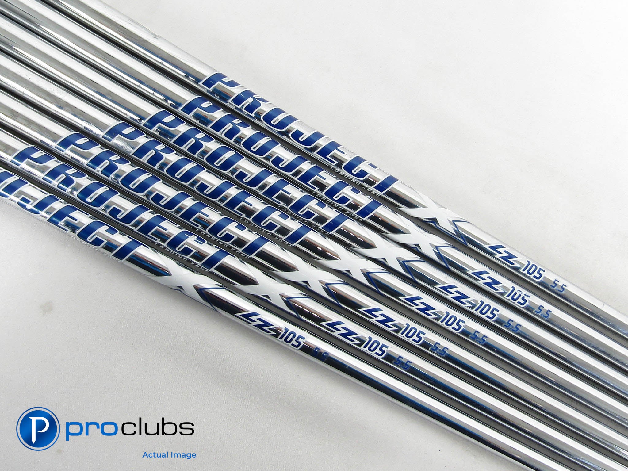 7pc Project X LZ 105 5.5 Regular+ Flex Steel Iron Shafts (4-PW) .370" #461600
