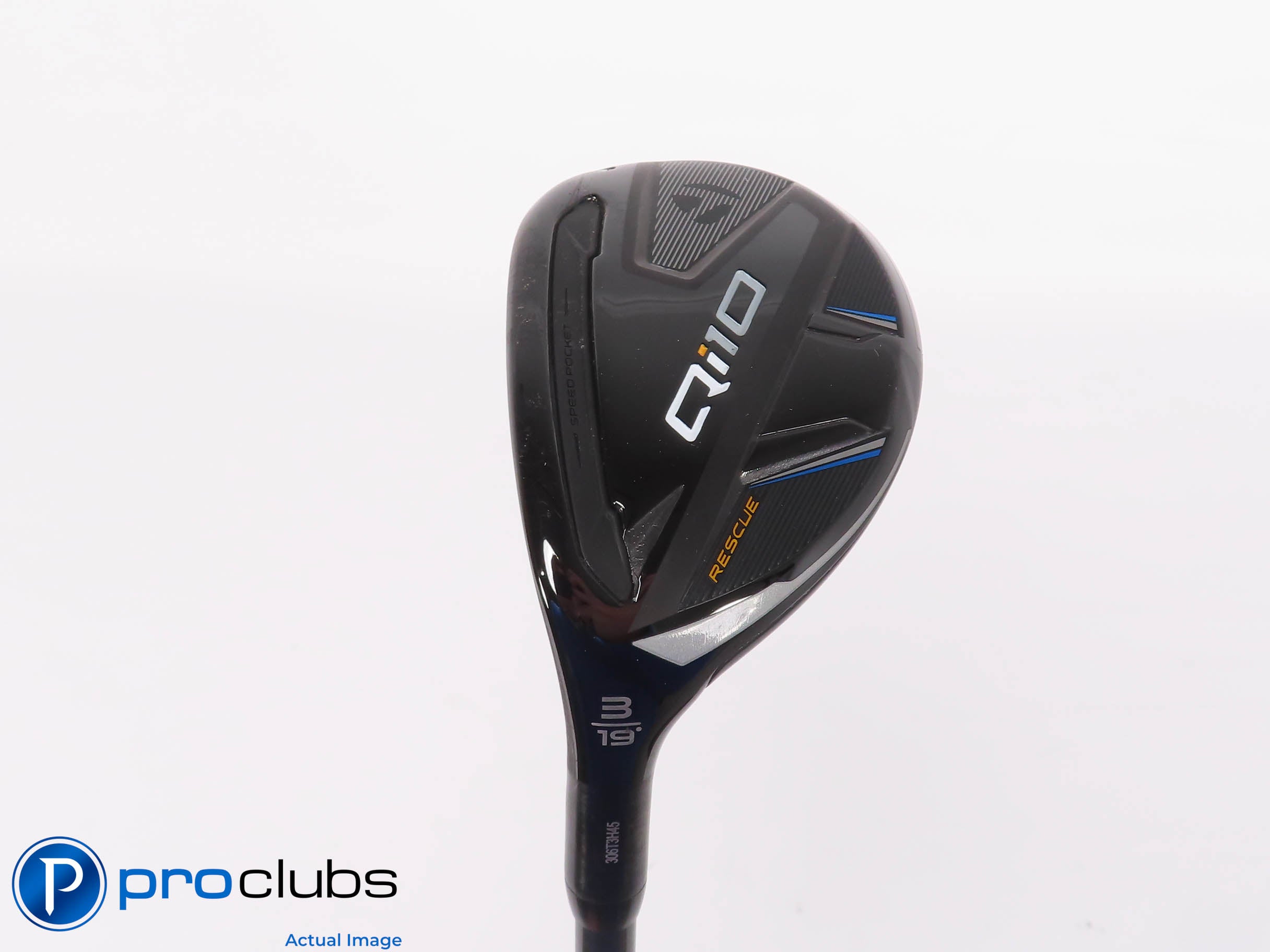 Left Handed TaylorMade Qi10 Rescue 19* 3 Hybrid - Riptide 80g Regular - 464509