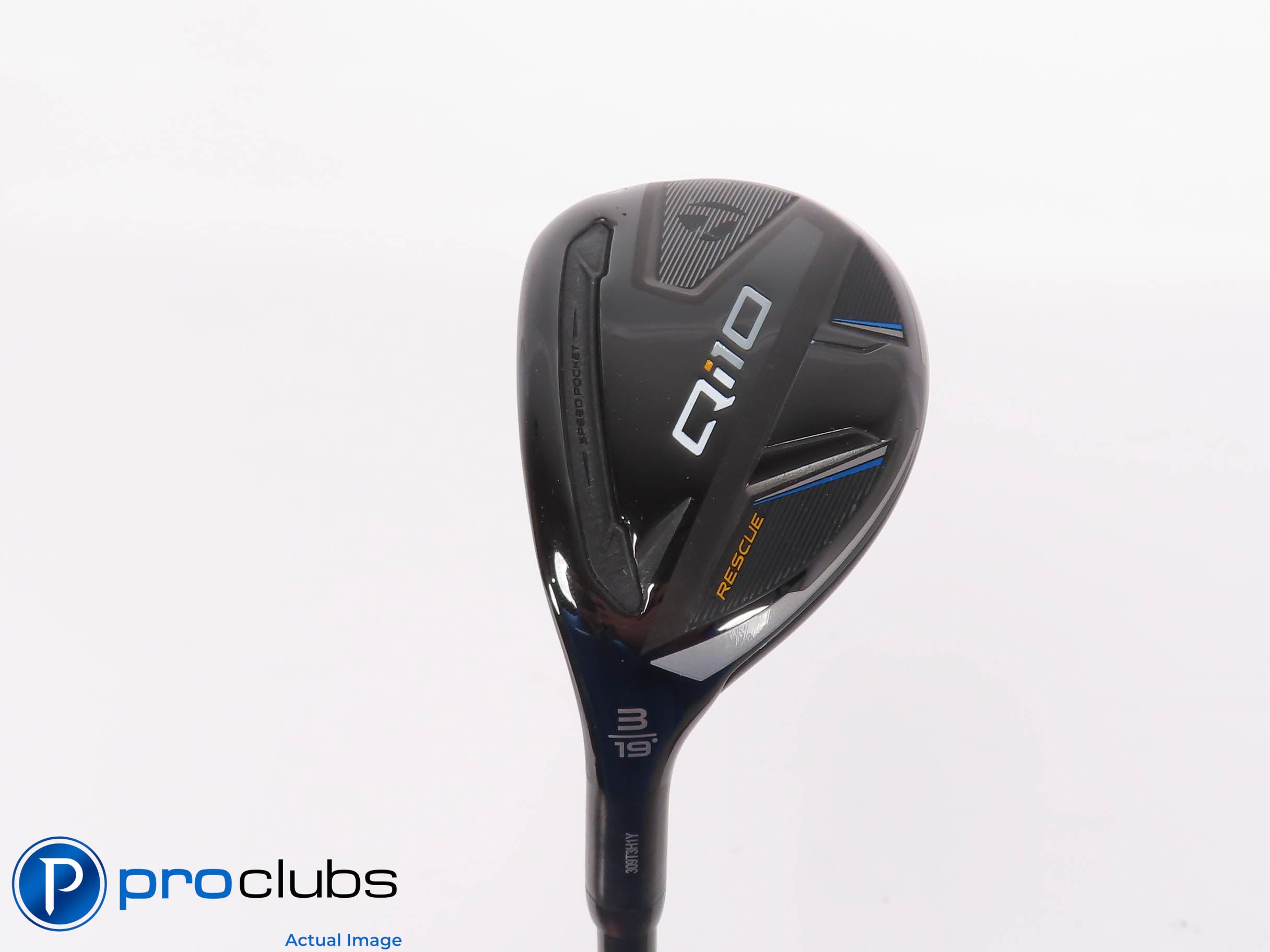 Left Handed TaylorMade Qi10 Rescue 19* 3 Hybrid - Tensei Orange X-Flex #464528