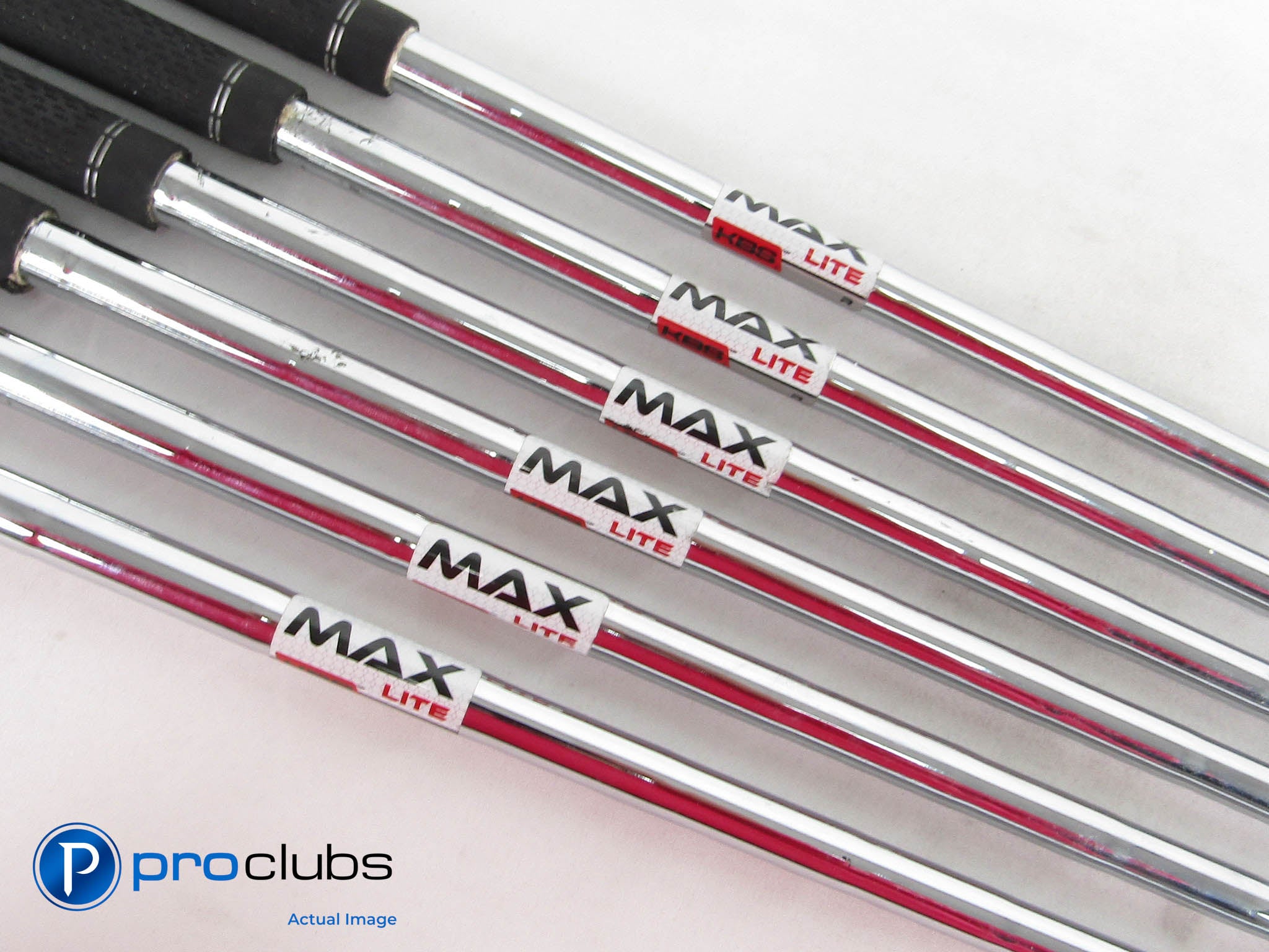 KBS MAX LITE Regular Flex Steel Iron Shaft Set (6-PW, W) .370" Tip #464630