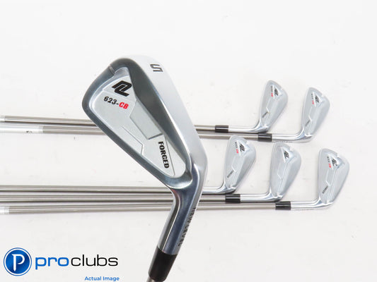 Nice NEW LEVEL 623-CB Forged 5-PW IRON SET Steelfiber 95 Stiff Flex Graph 421813