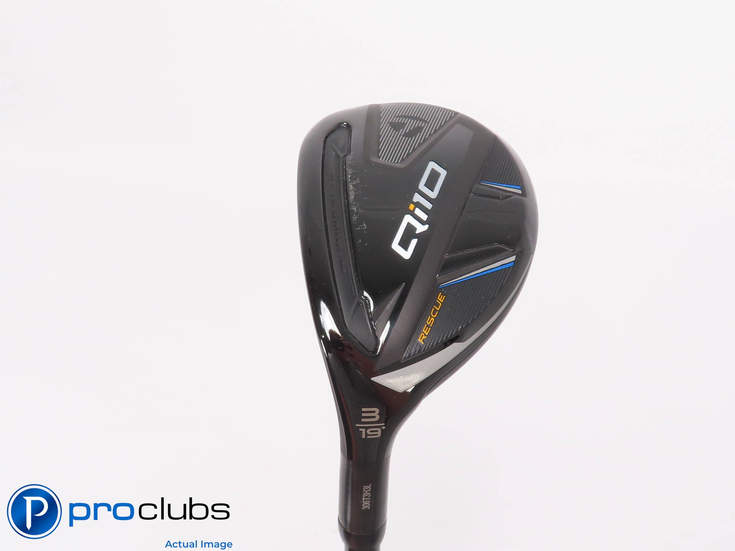 Left Handed TaylorMade Qi10 Rescue 19* 3 Hybrid - Tensei Orange X-Flex #464526