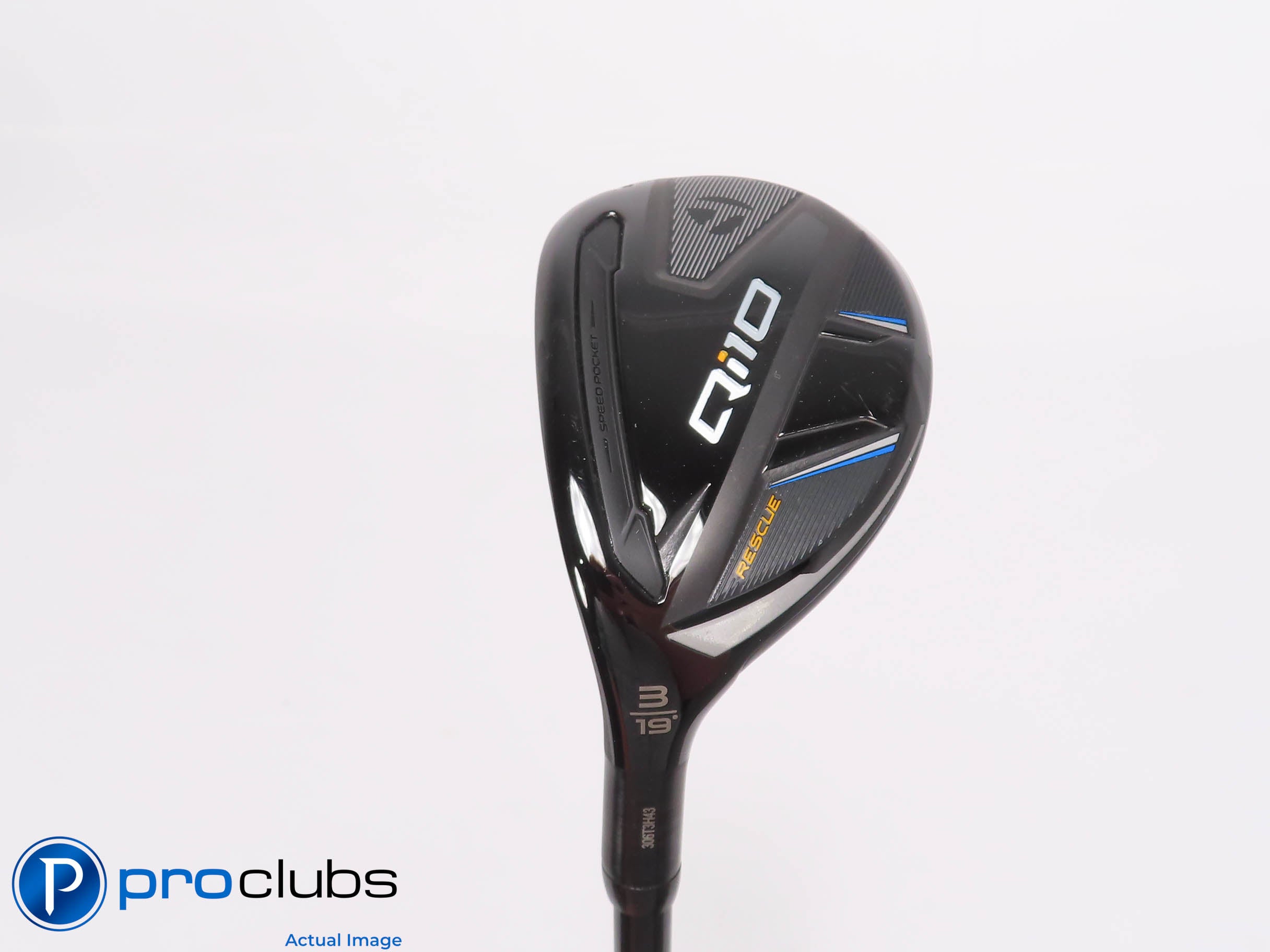 Left Handed TaylorMade Qi10 Rescue 19* 3 Hybrid - Tensei Orange X-Flex #464522