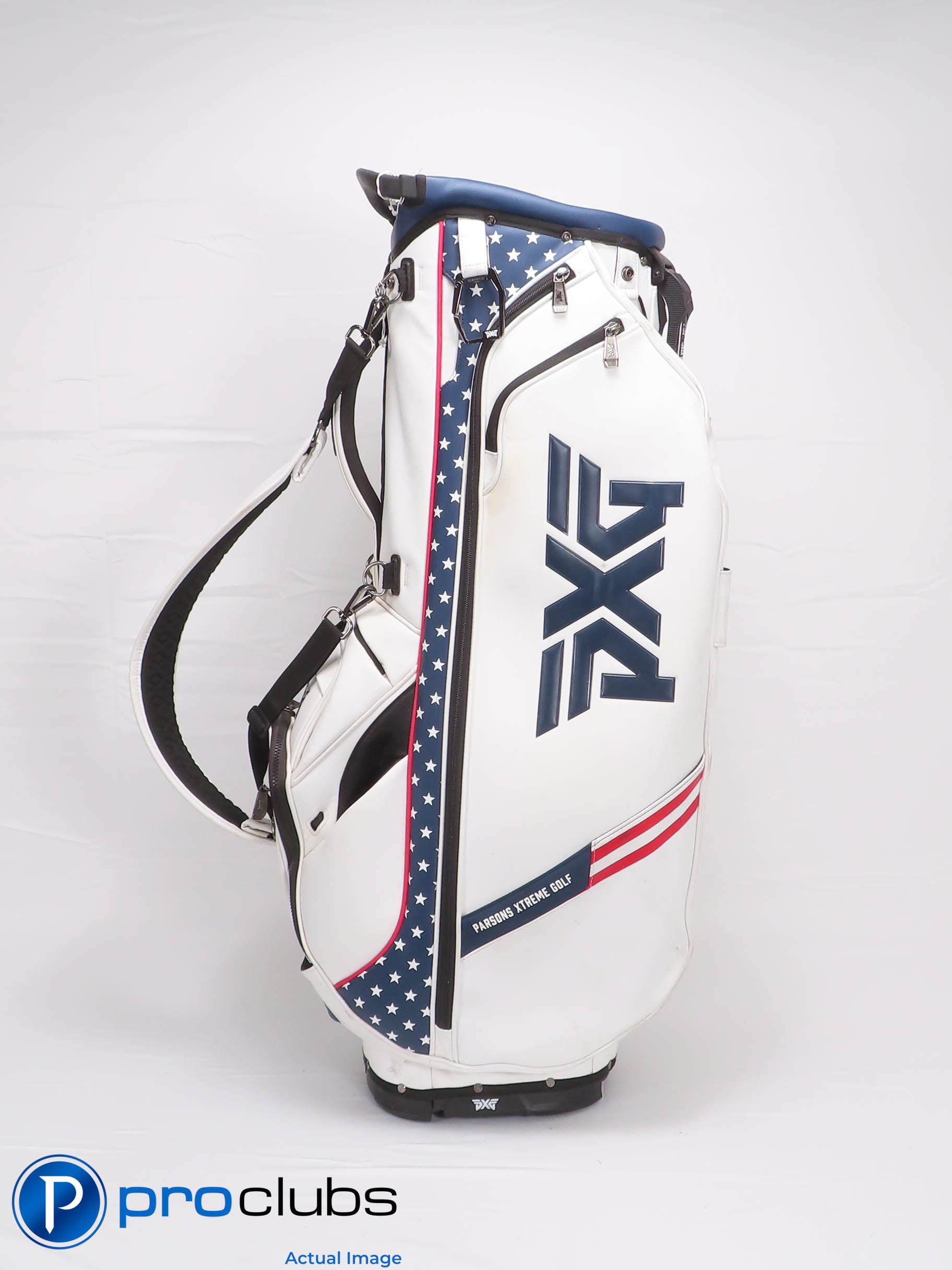 PXG Stars & Stripes Hybrid Carry Stand Golf Bag - White 464853