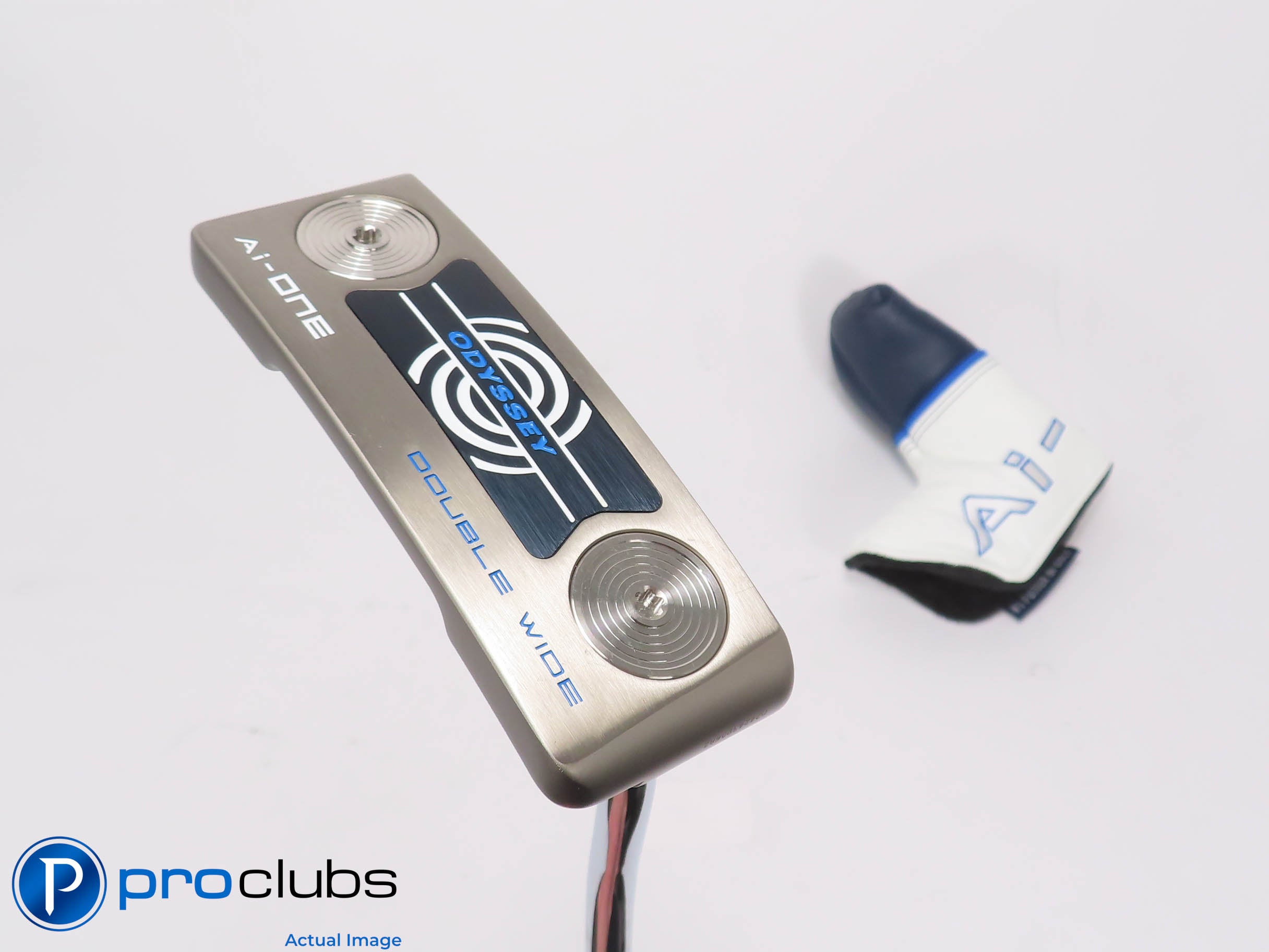 Mint Odyssey Ai ONE DOUBLE WIDE Silver Double Bend 35" PUTTER w/Cover 463242