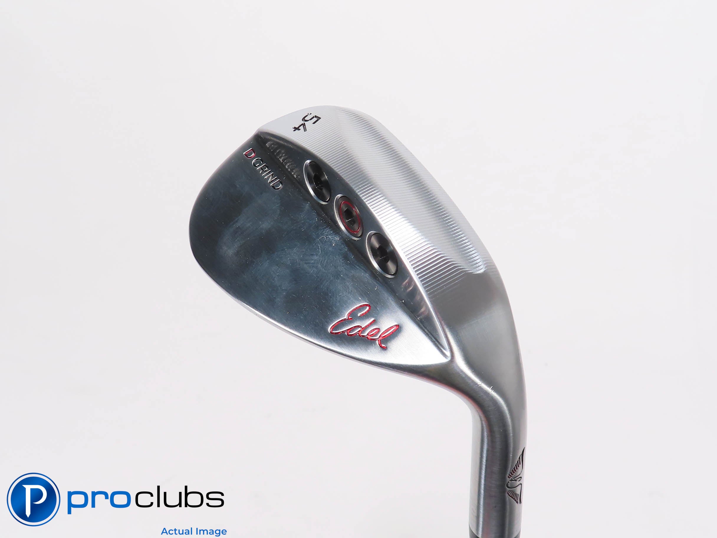 New! EDEL Golf 54* Chrome Wedge D-Grind - Dynamic Gold 115g S300 Stiff - 463025