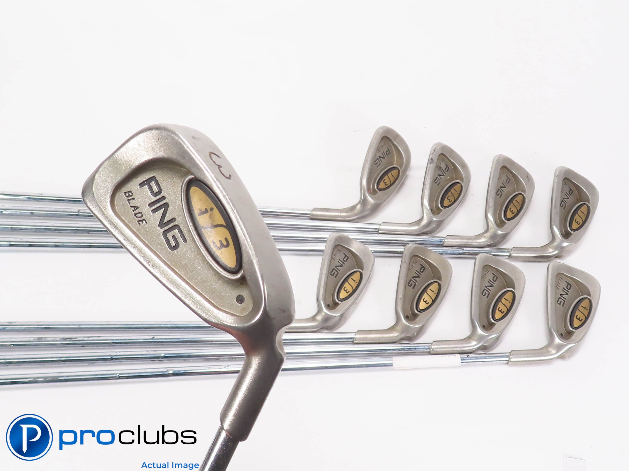 Ping i3 Blade 3-PW,SW IRON SET Black Dot - Ping JZ Stiff Flex Steel +1/4" 435847