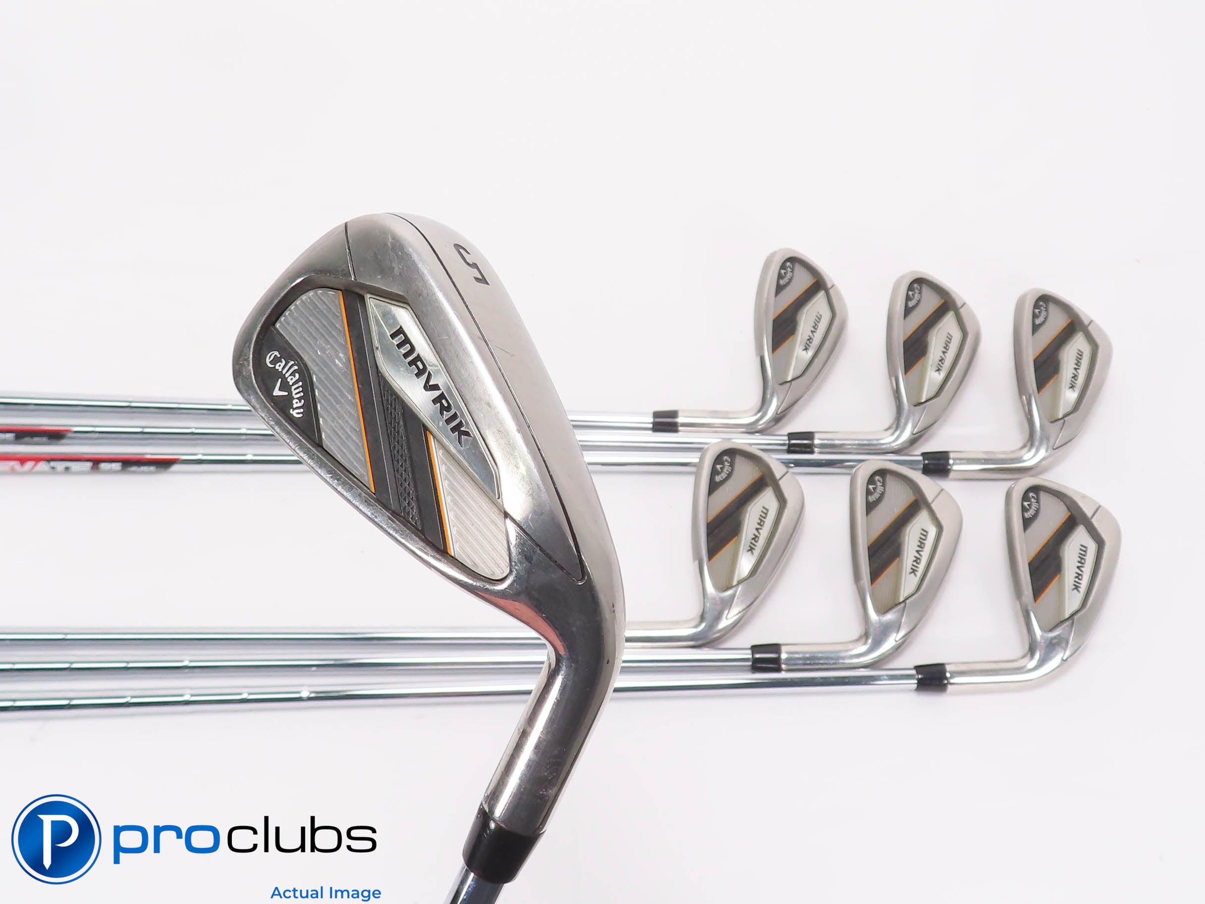 Nice Callaway MAVRIK 5-PW,AW IRON SET - Elevate 95 Regular Flex Steel 465090