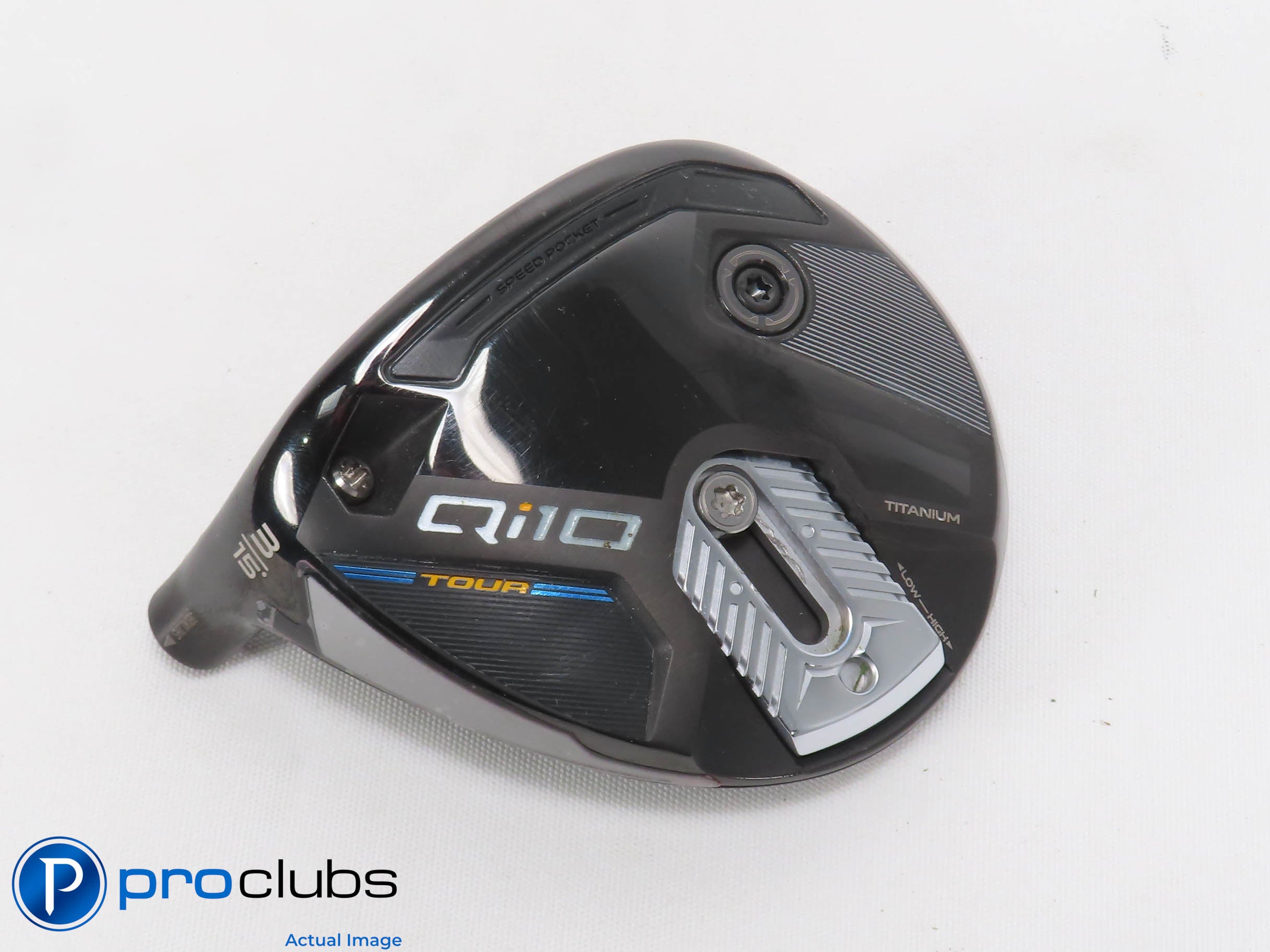 Nice! Left Handed TaylorMade Qi10 Tour 15* 3 Wood - Head Only - 465053