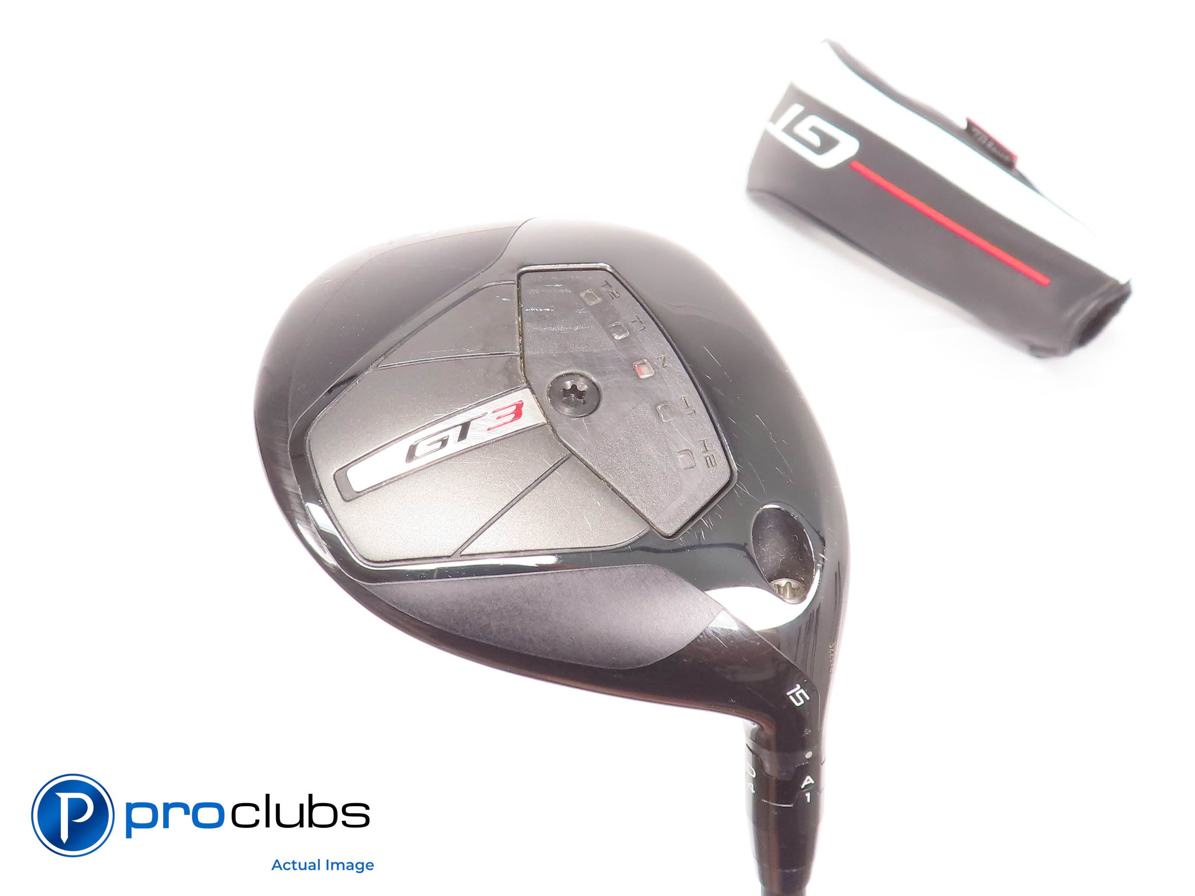 Nice Titleist GT3 15* 3 WOOD w/Cover - Tensei 1K Blue 65 Stiff Flex 465715