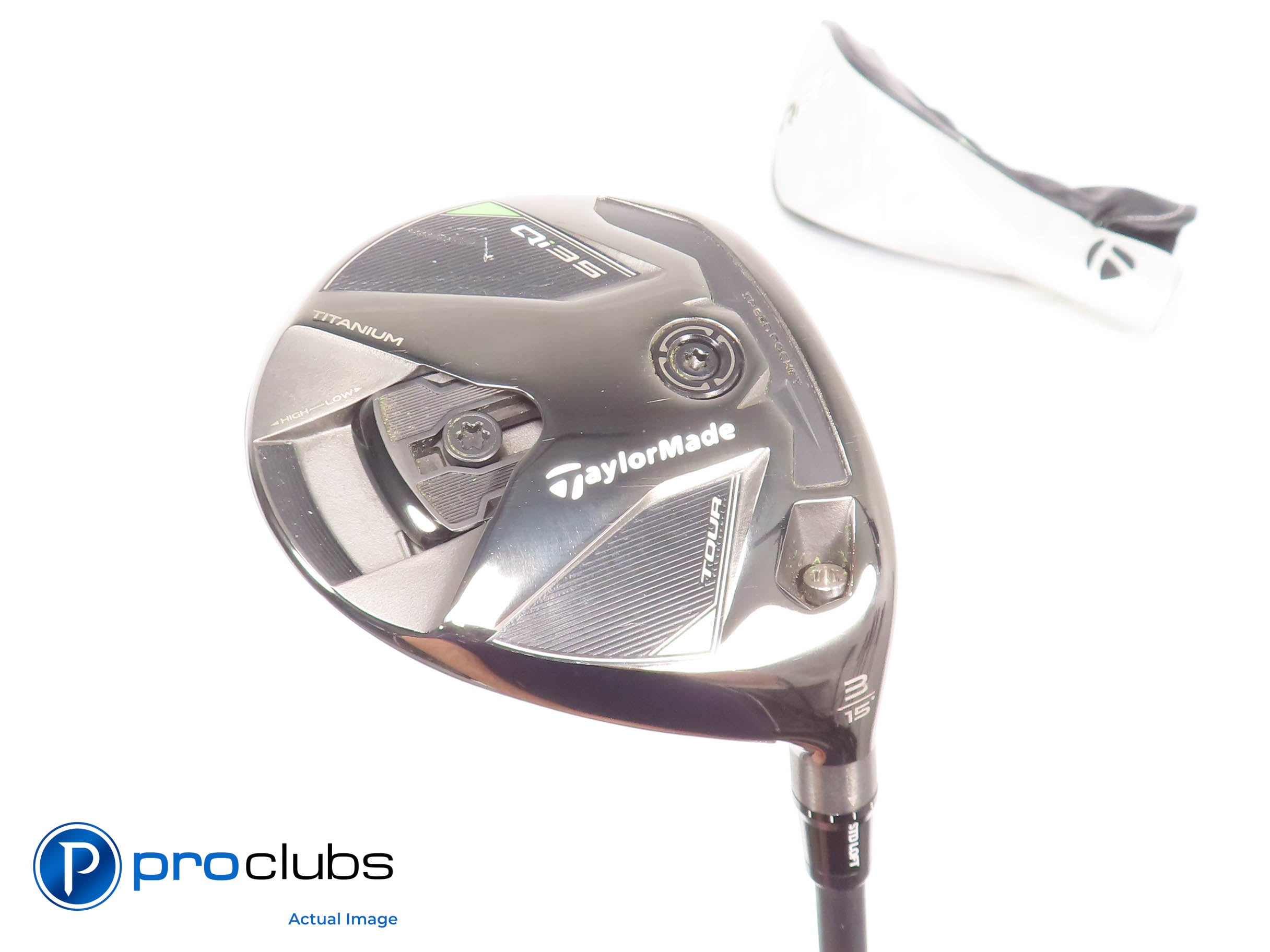 Nice TaylorMade Qi35 Tour 15* 3 WOOD w/HC Kai'li Blue DW 75 Stiff Flex 465114