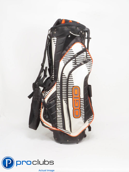 OGIO Carry / Stand Golf Bag w/Rainhood - White / Black / Orange - 420657