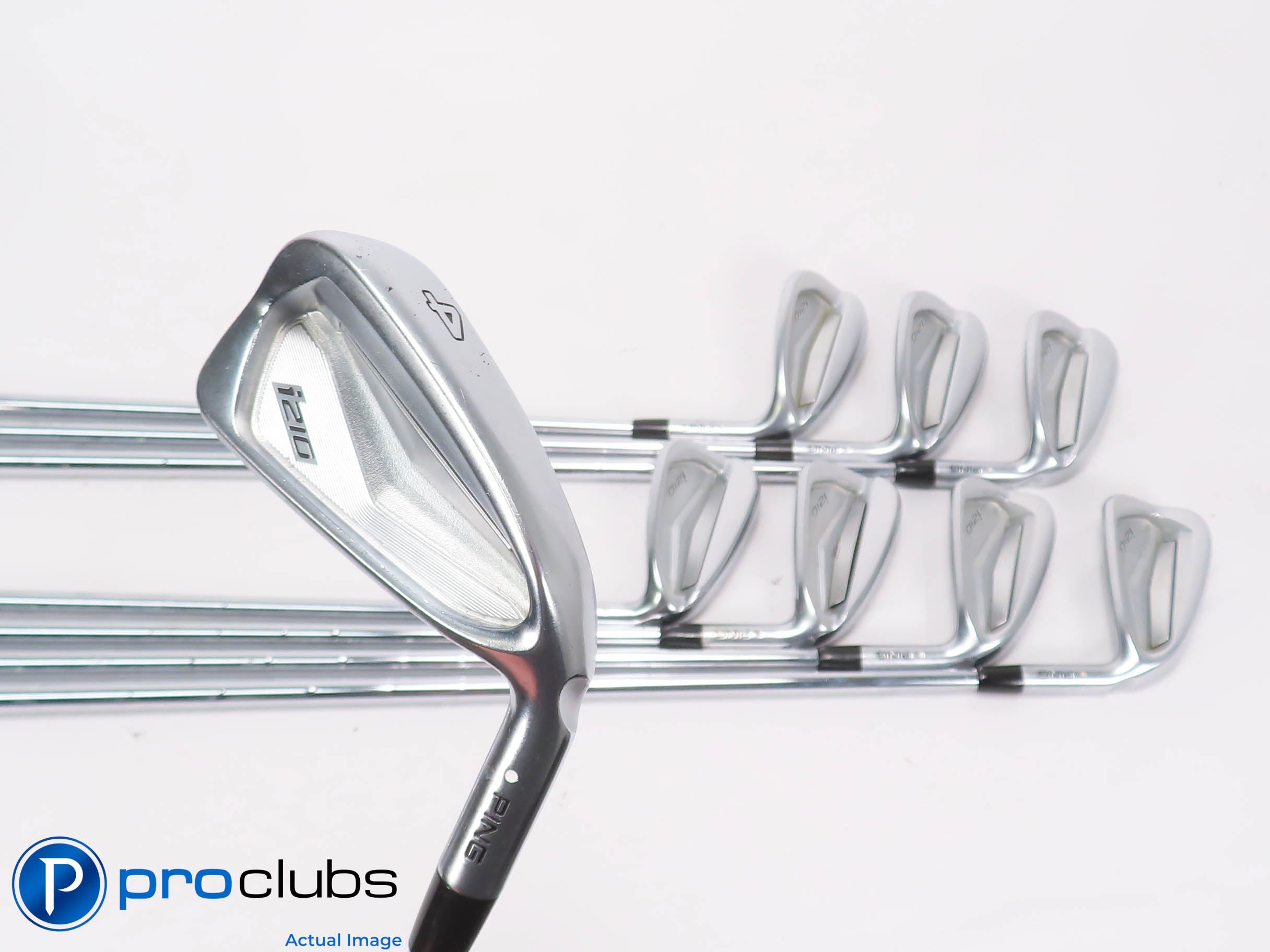 Ping i210 4-PW,UW IRON SET White Dot - KBS Tour 90 Regular Flex Steel 463243