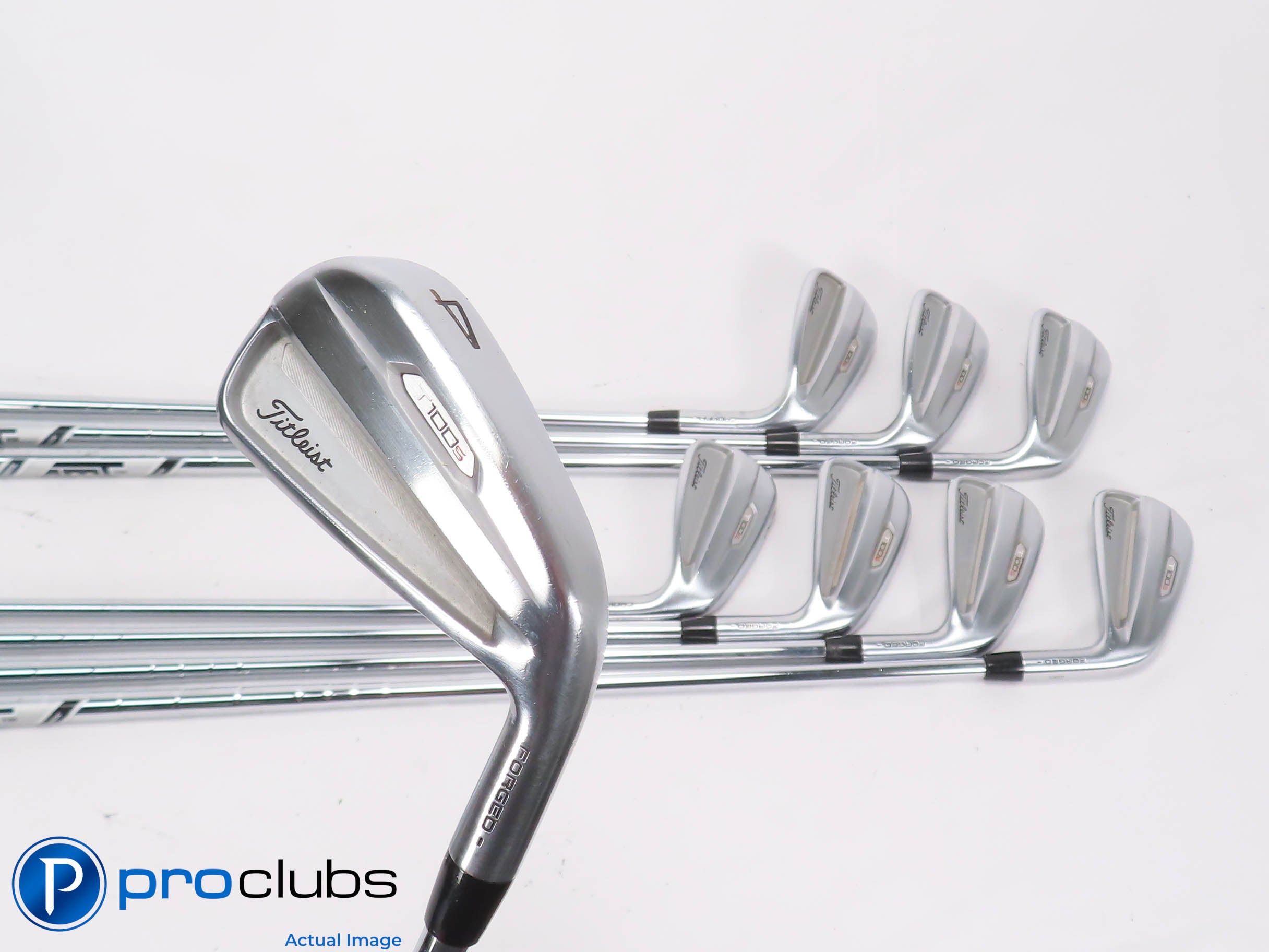 Titleist '21 T100s 4-PW,GW IRON SET AMT Black R300 Regular Flex Steel +1" 463254